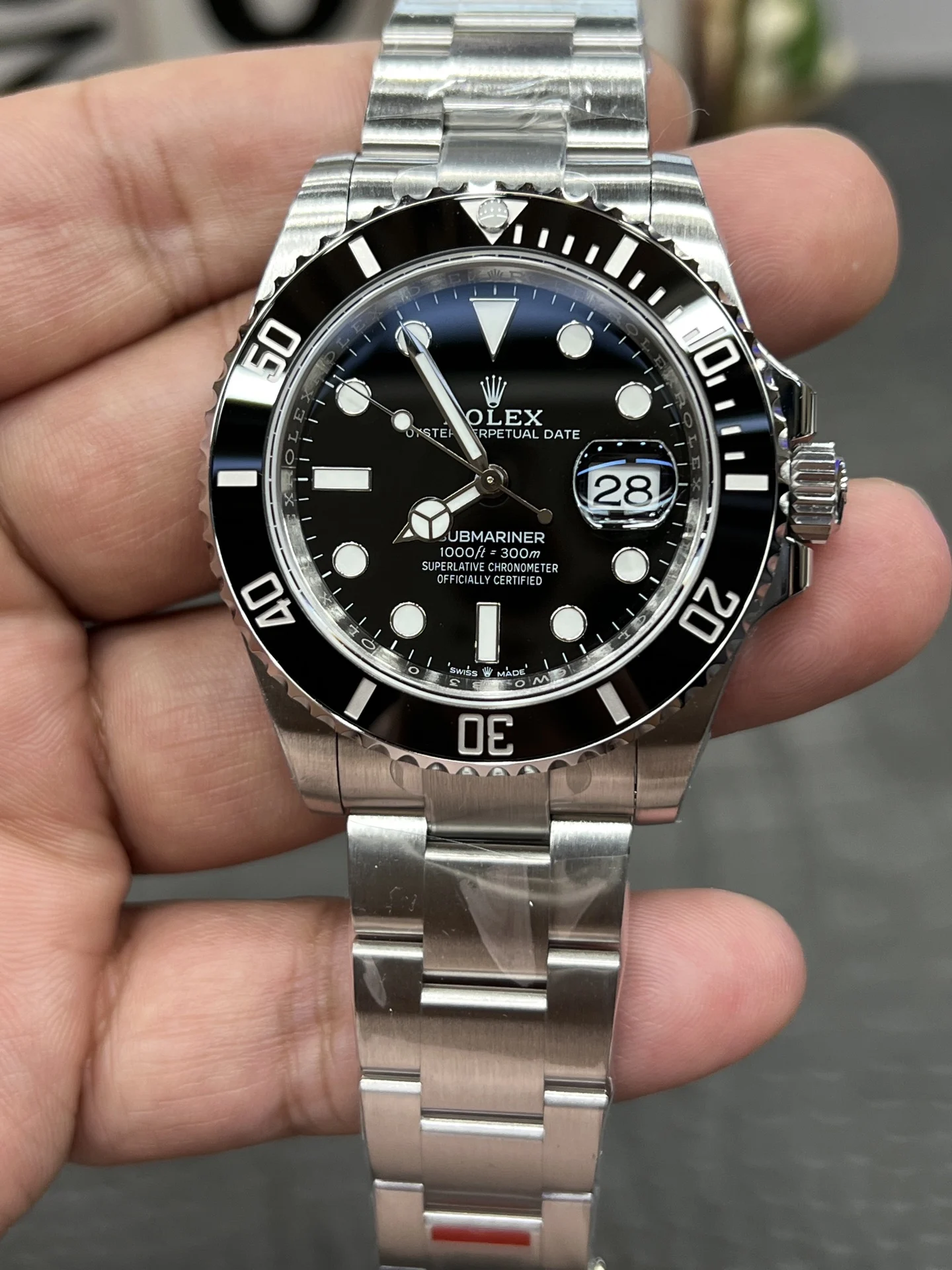 Rolex Submariner Black Dial 41mm — photographed off the sweep