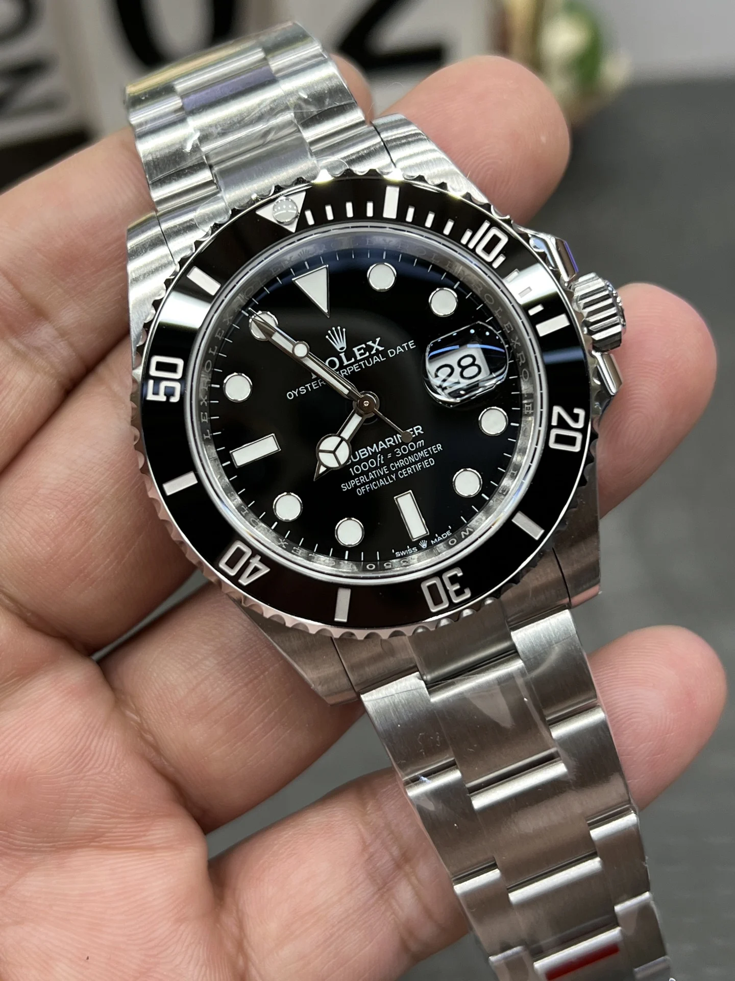 Rolex Submariner Black Dial 41mm — photographed off the sweep
