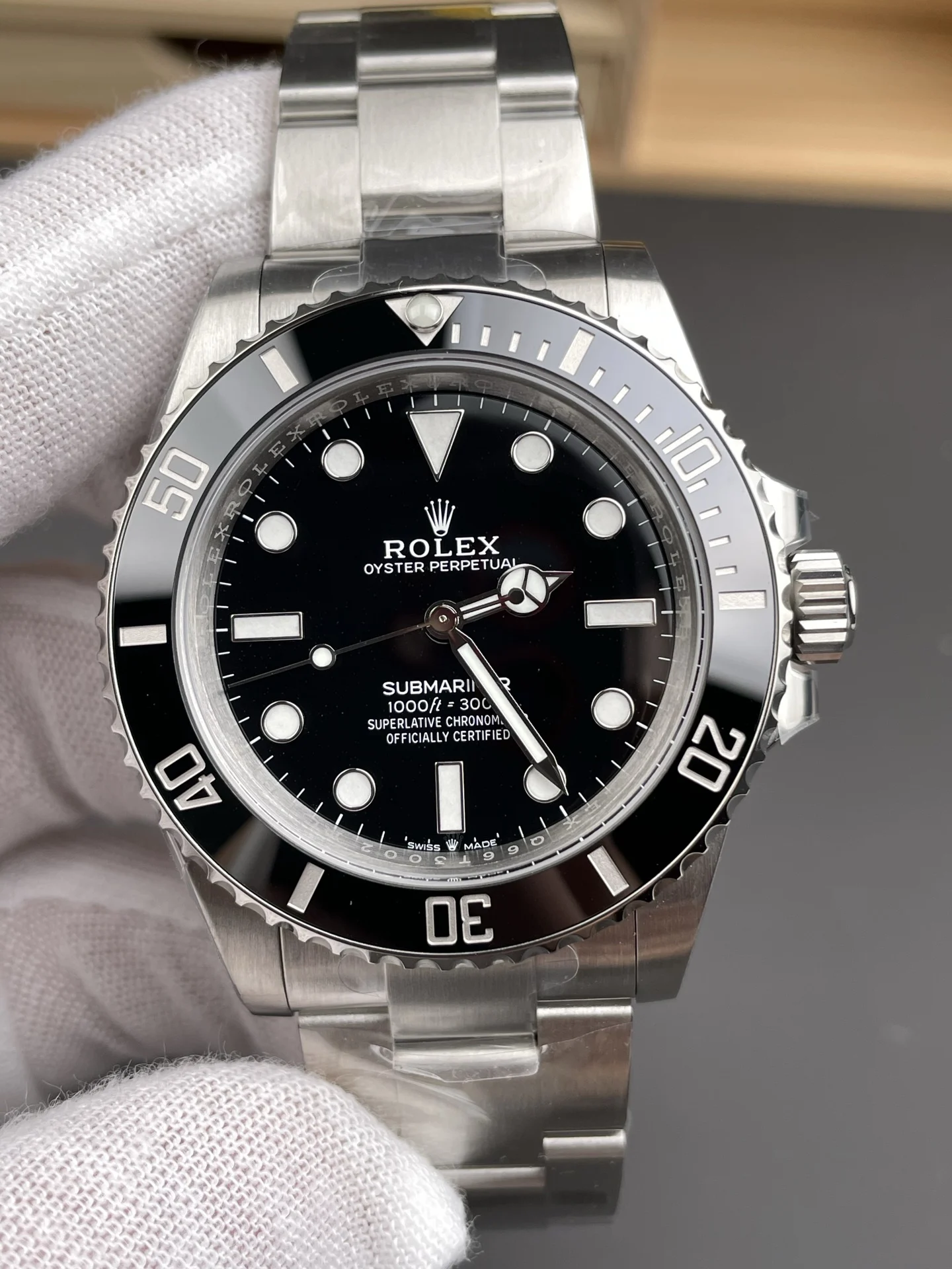 Rolex Submariner Black Dial 41mm — photographed off the sweep