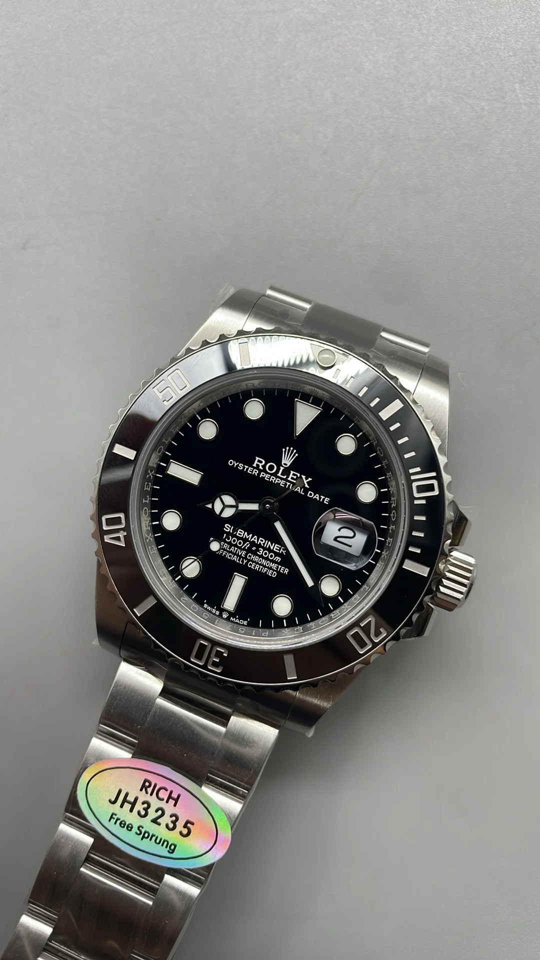 Rolex Submariner Black Dial 41mm — photographed off the sweep