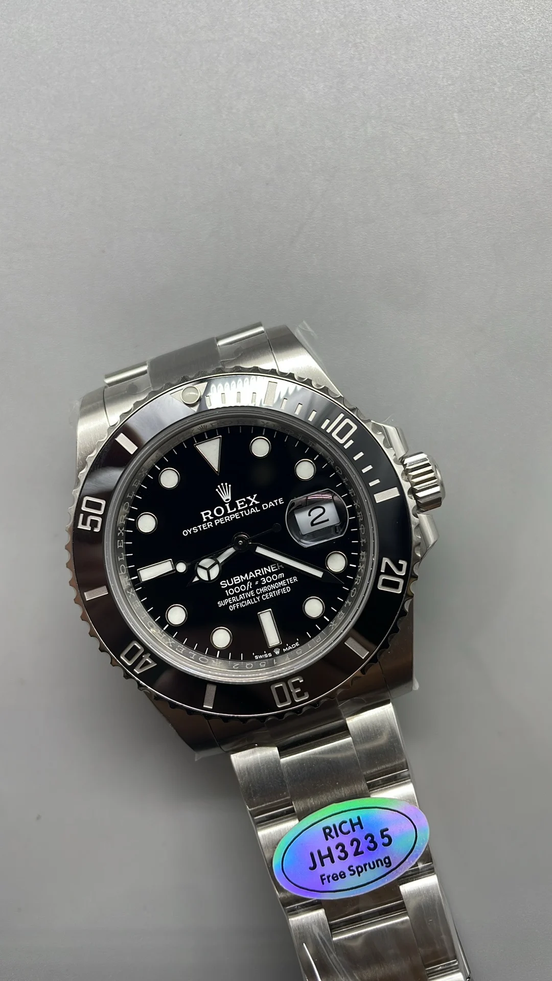 Rolex Submariner Black Dial 41mm — photographed off the sweep