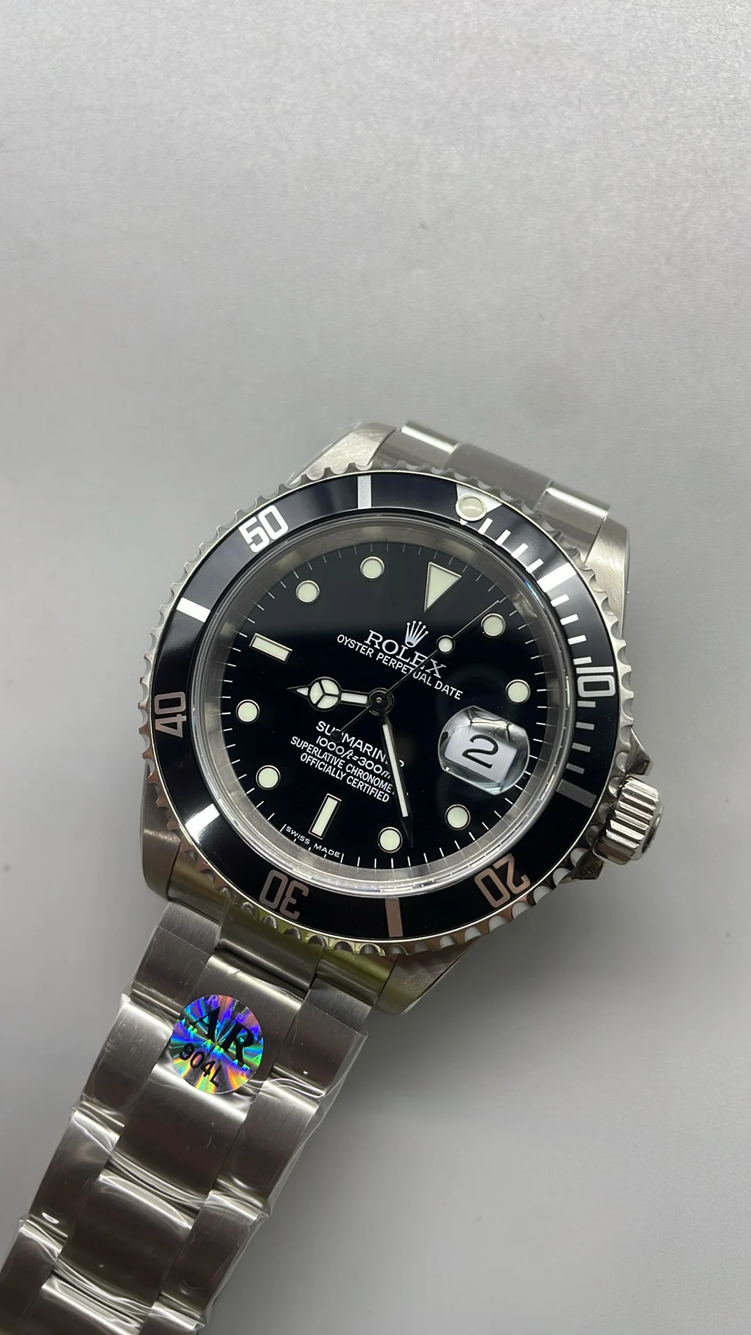 Rolex Submariner Black Dial — photographed off the sweep