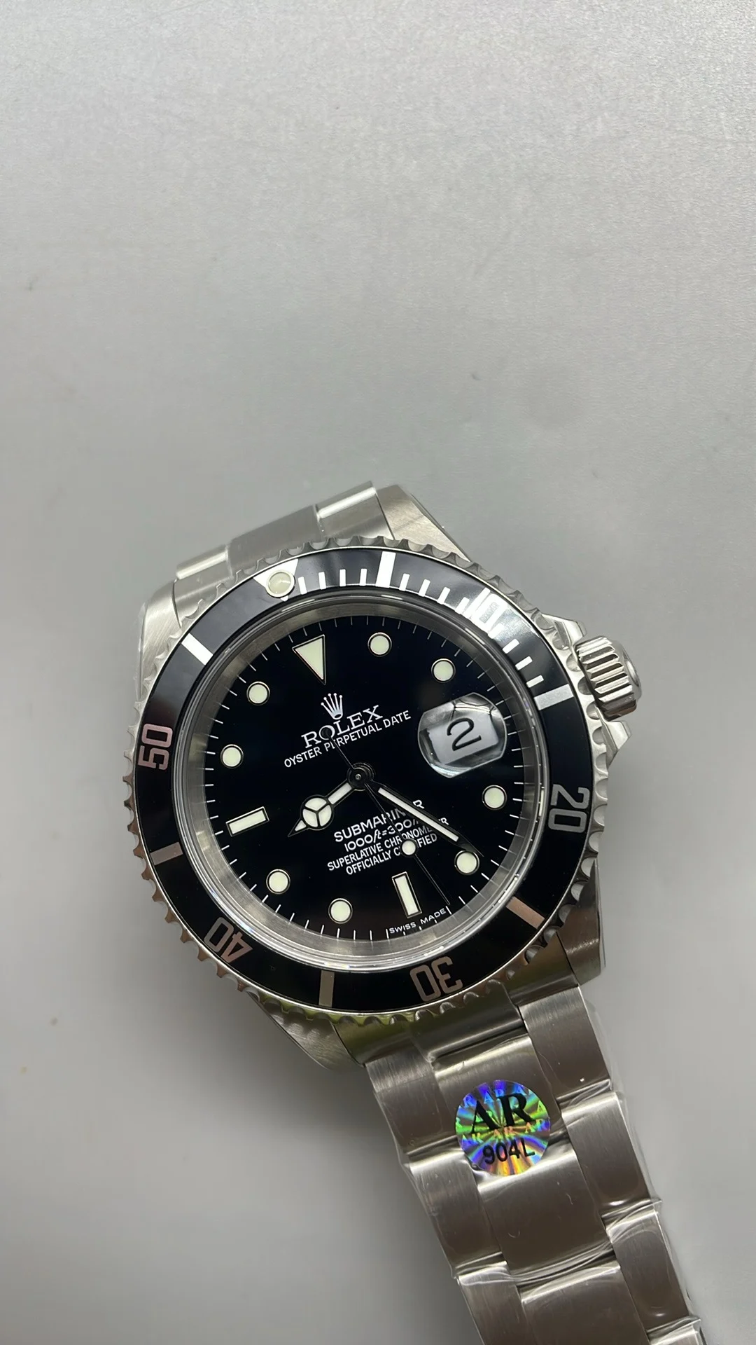 Rolex Submariner Black Dial — photographed off the sweep