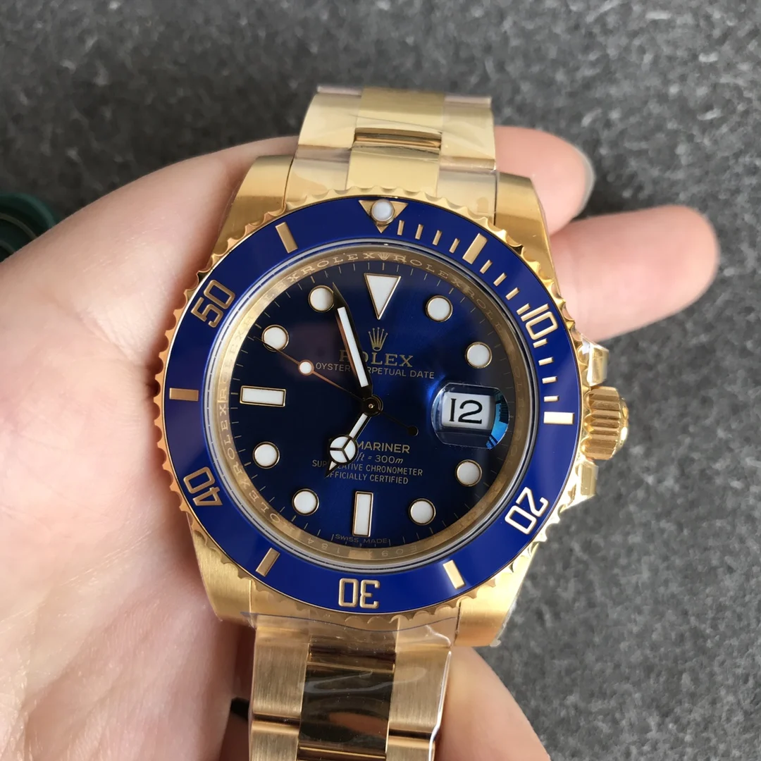 Rolex Submariner Blue Dial — photographed off the sweep