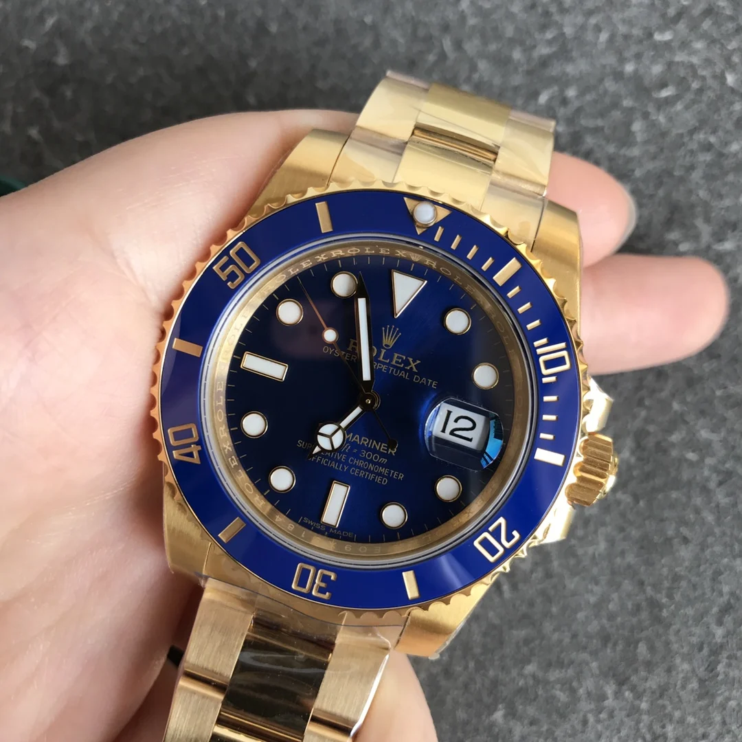 Rolex Submariner Blue Dial — photographed off the sweep