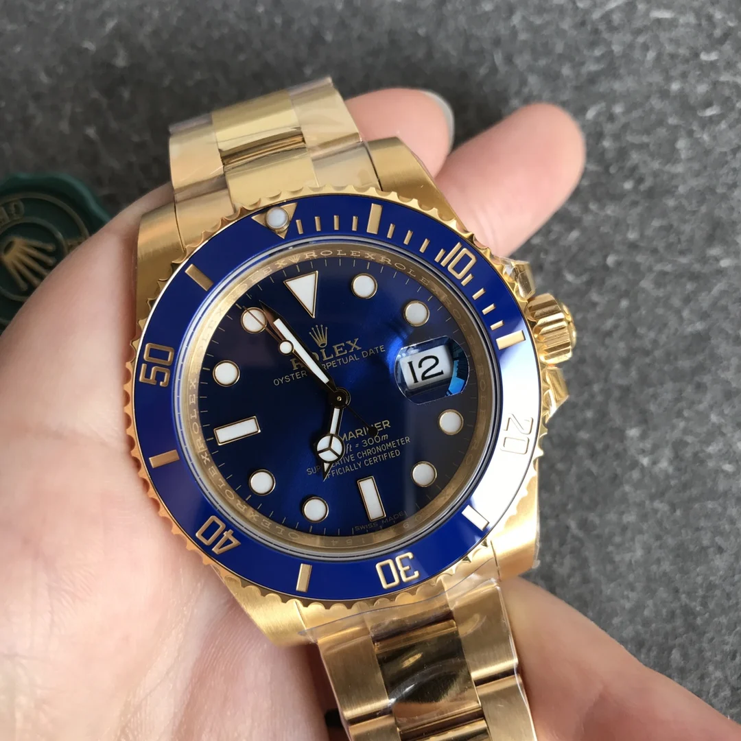 Rolex Submariner Blue Dial — photographed off the sweep