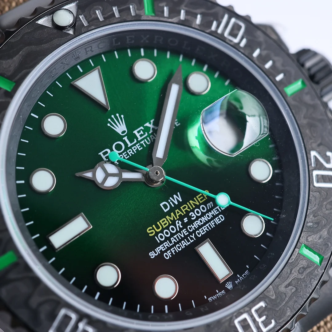 Rolex Submariner Carbon Black Dial — photographed off the sweep