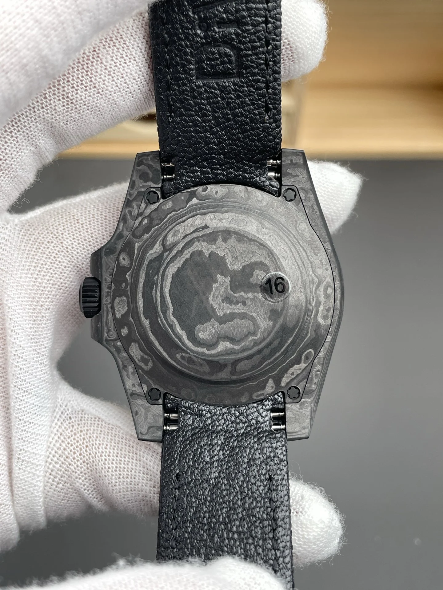 Rolex Submariner Carbon Black Dial 40mm — photographed off the sweep