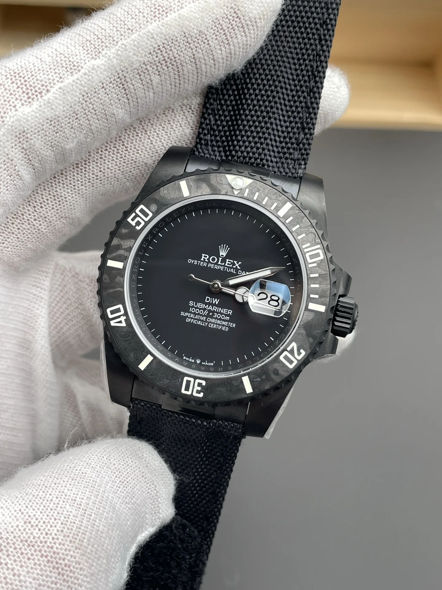 Rolex Submariner Ceramic Black Dial 41mm — photographed off the sweep