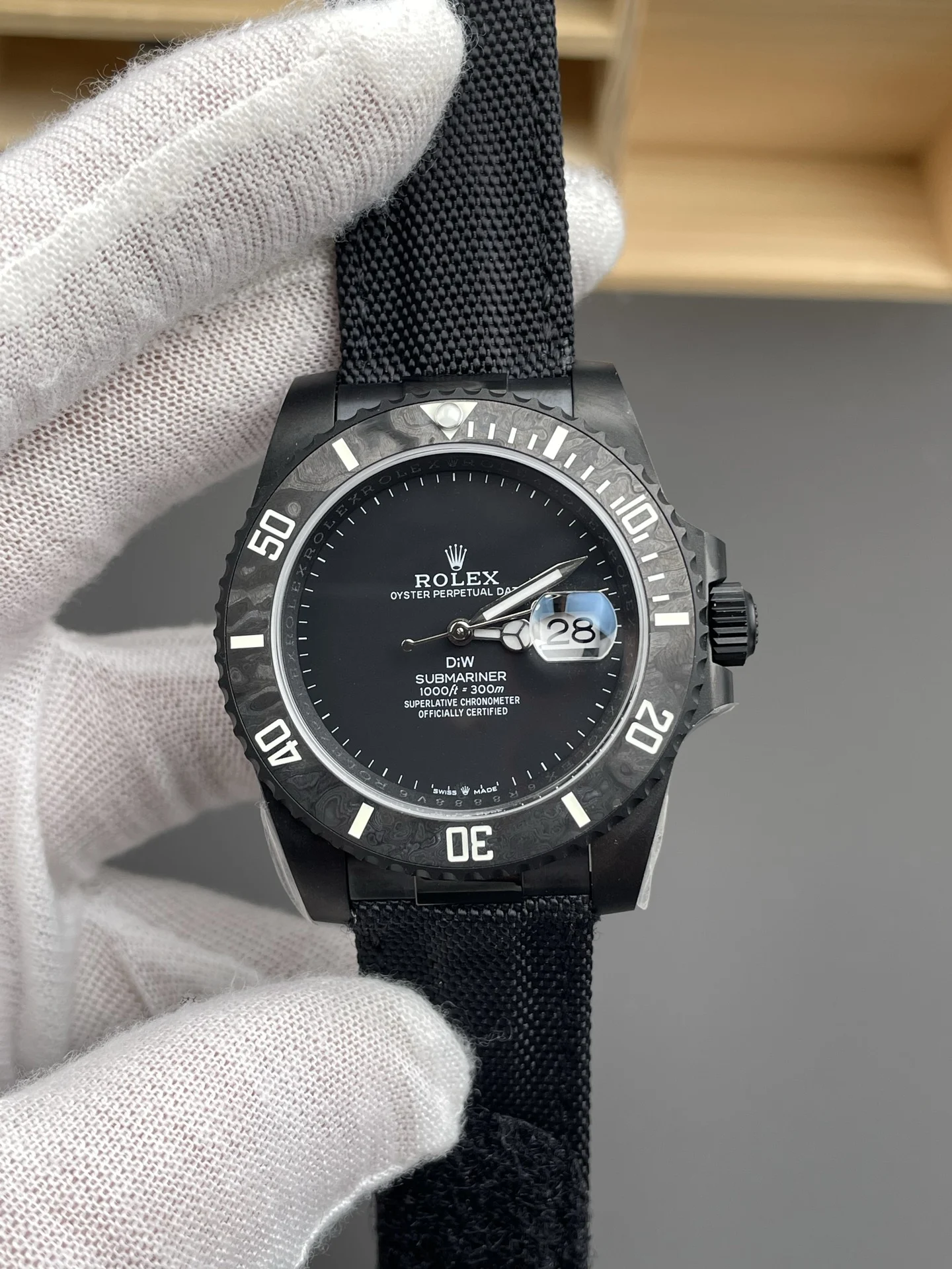 Rolex Submariner Ceramic Black Dial 41mm — photographed off the sweep