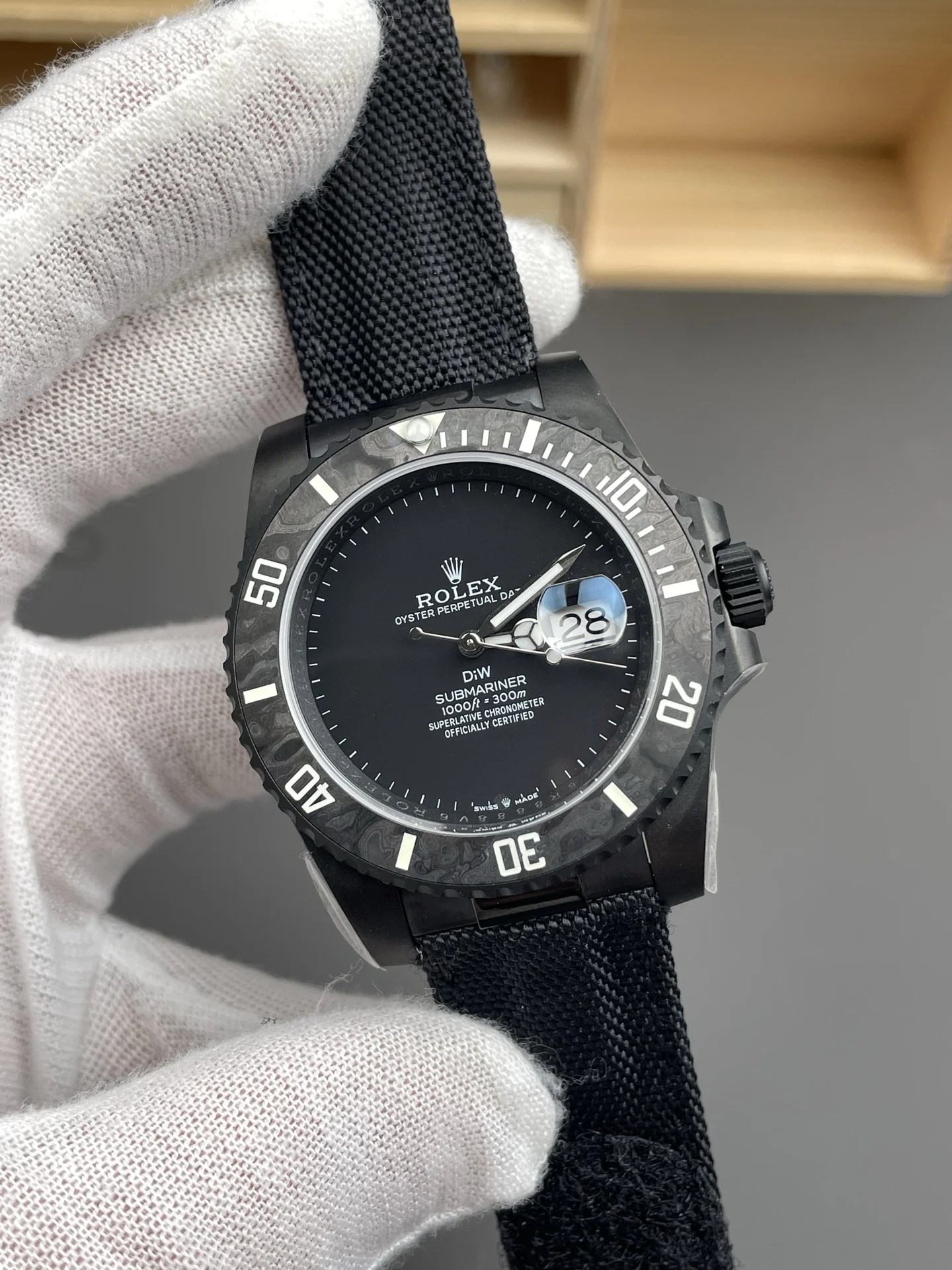 Rolex Submariner Ceramic Black Dial 41mm — photographed off the sweep