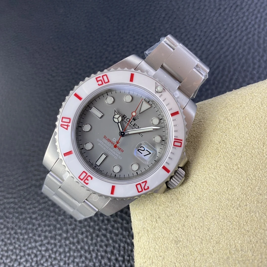 Rolex Submariner Ceramic White Dial — photographed off the sweep