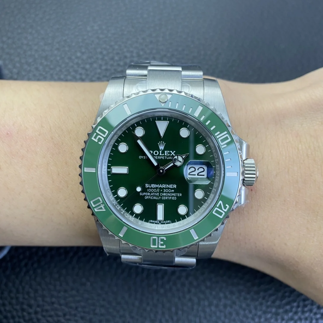 Rolex Submariner Hulk 116610LN — photographed off the sweep
