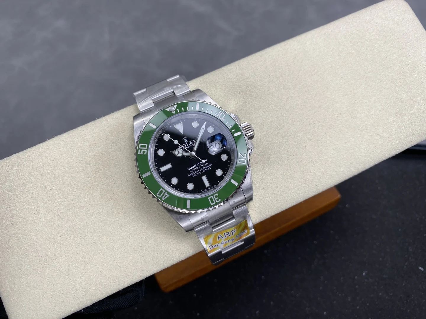 Rolex Submariner Hulk Steel — photographed off the sweep