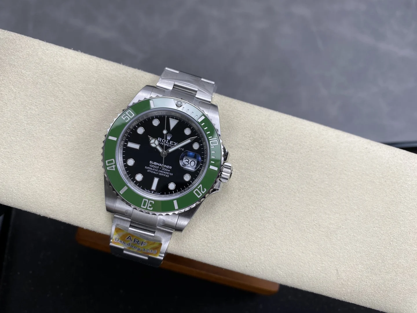 Rolex Submariner Hulk Steel — photographed off the sweep