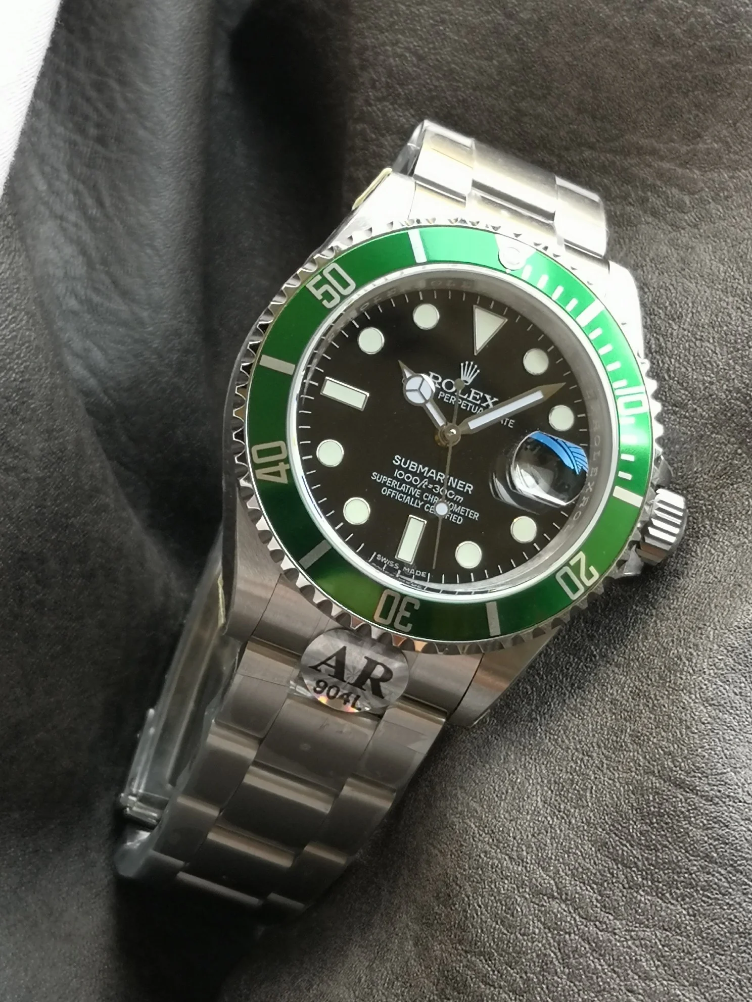 Rolex Submariner Titanium Black Dial — photographed off the sweep