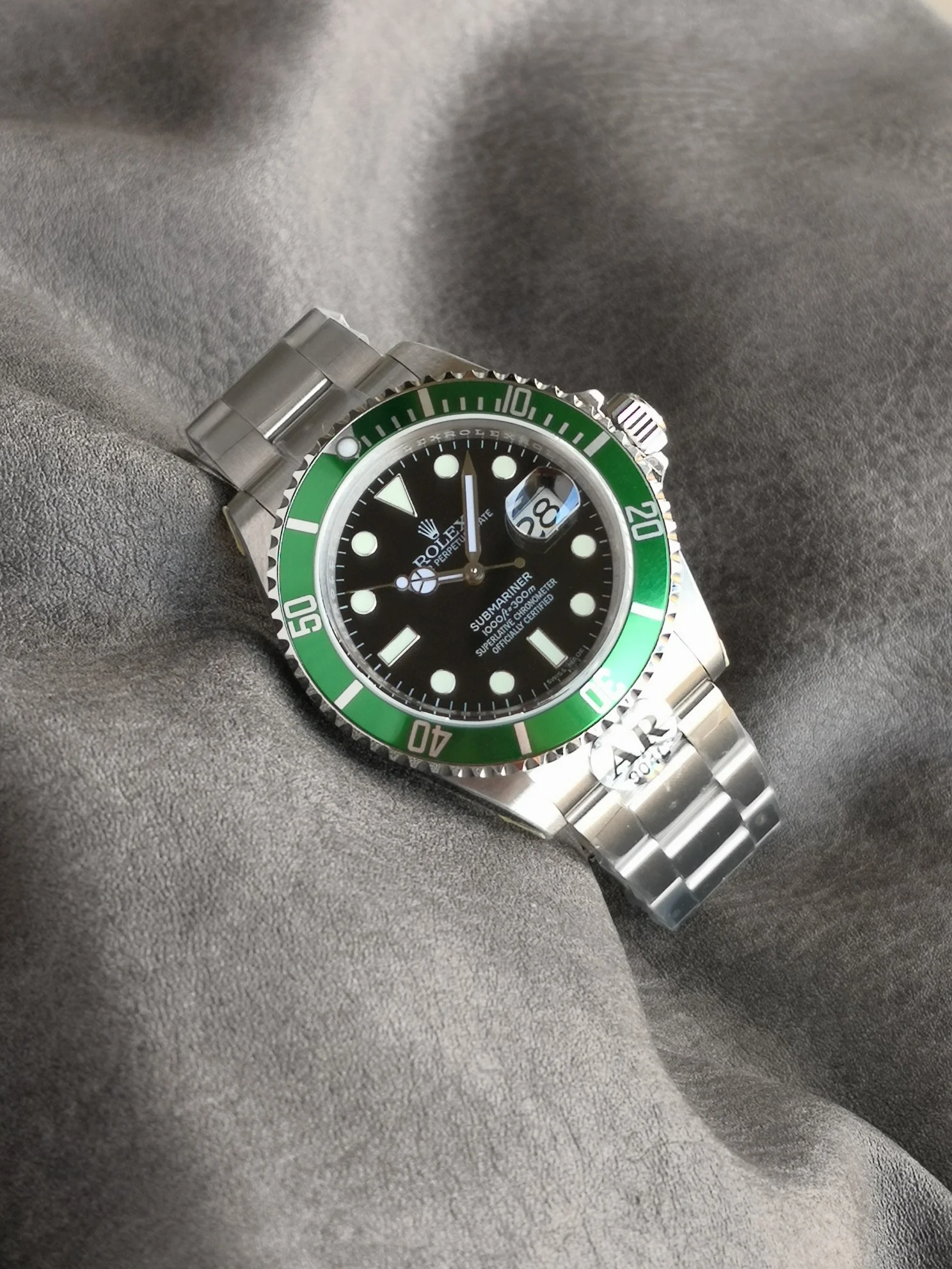 Rolex Submariner Titanium Black Dial — photographed off the sweep