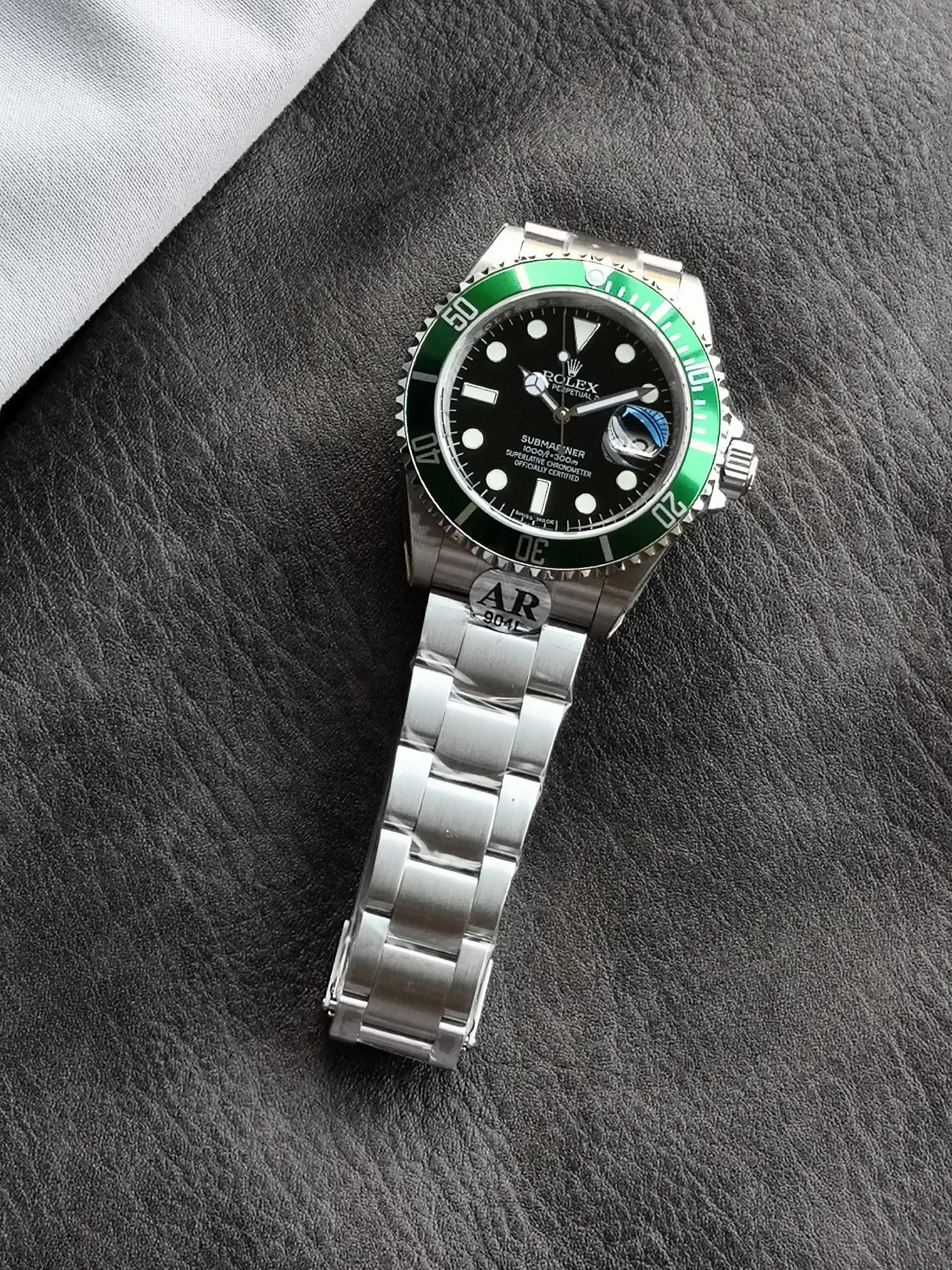 Rolex Submariner Titanium Black Dial — photographed off the sweep