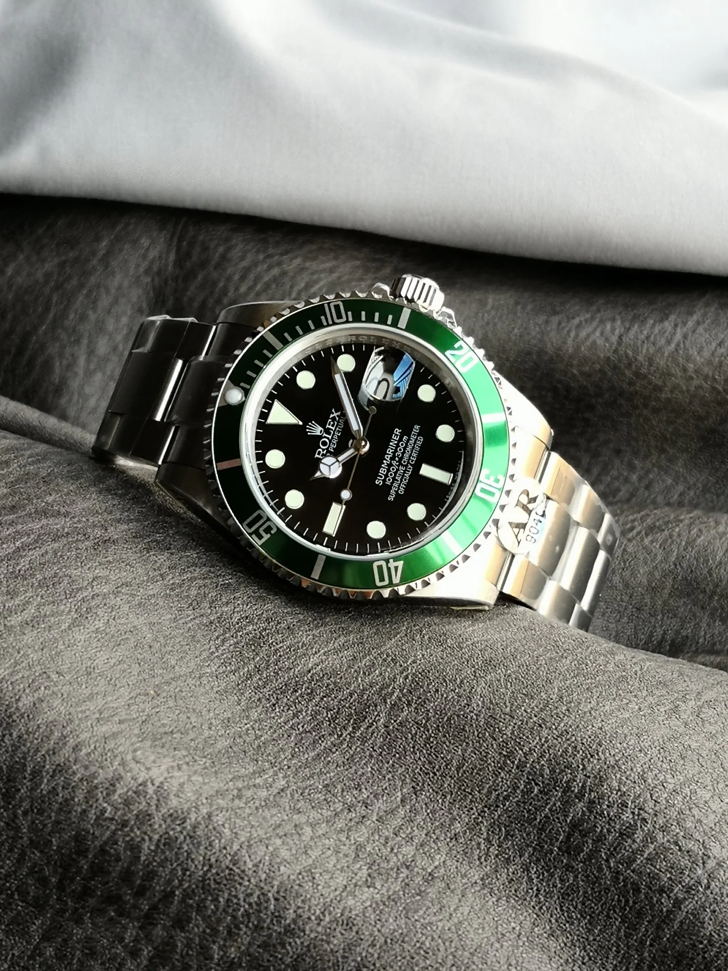 Rolex Submariner Titanium Black Dial — photographed off the sweep