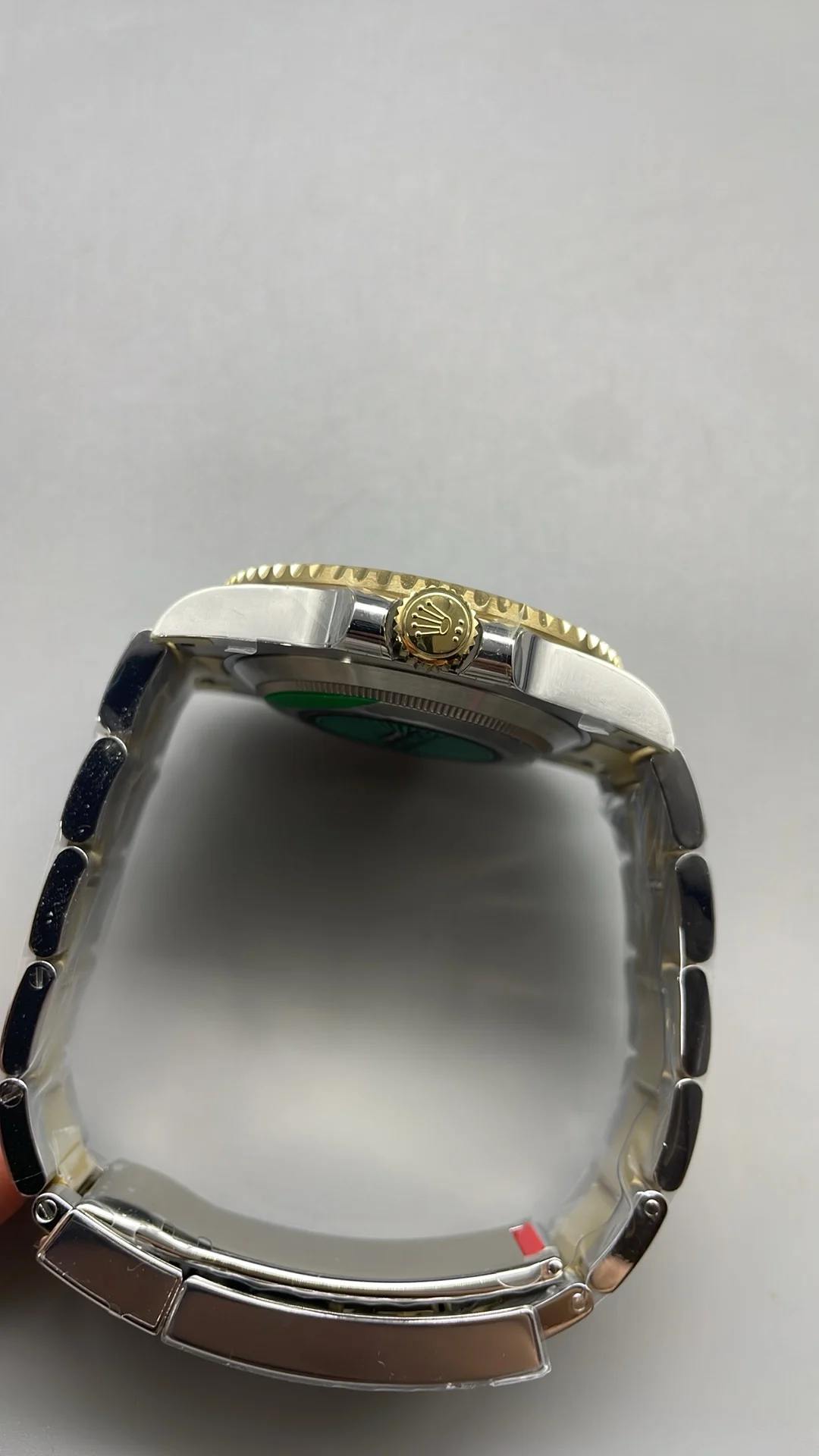 Rolex Submariner Two-Tone Black Dial 41mm — photographed off the sweep