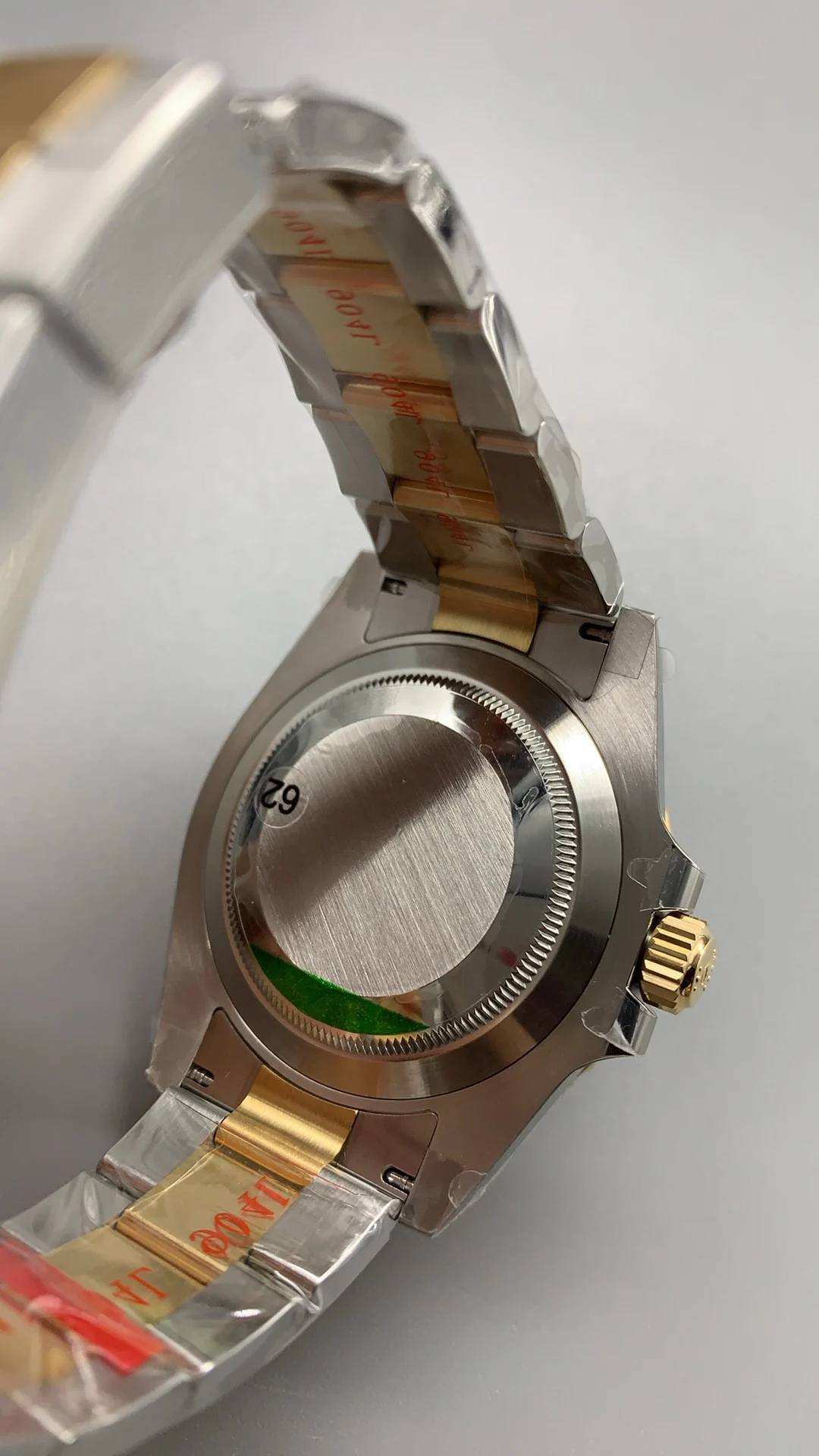 Rolex Submariner Two-Tone Black Dial 41mm — photographed off the sweep