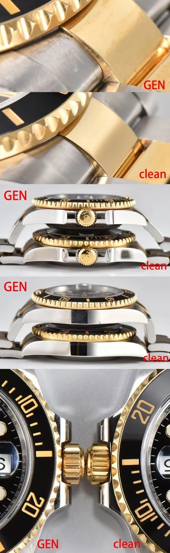 Rolex Submariner Two-Tone — photographed off the sweep