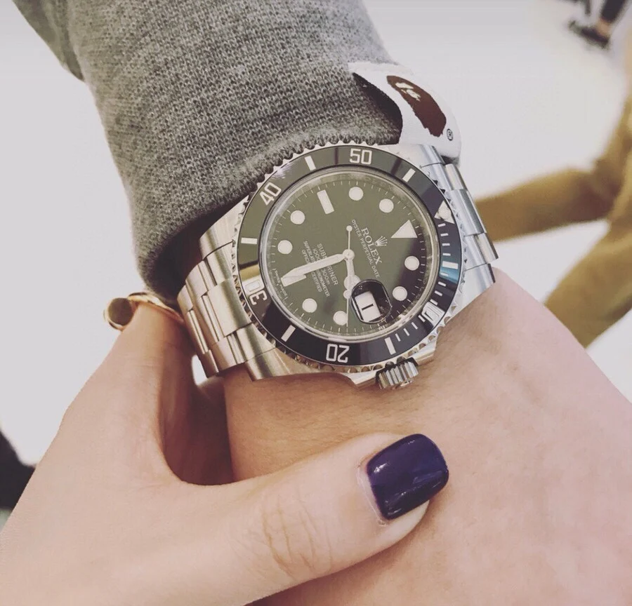 Rolex Submariner — photographed off the sweep