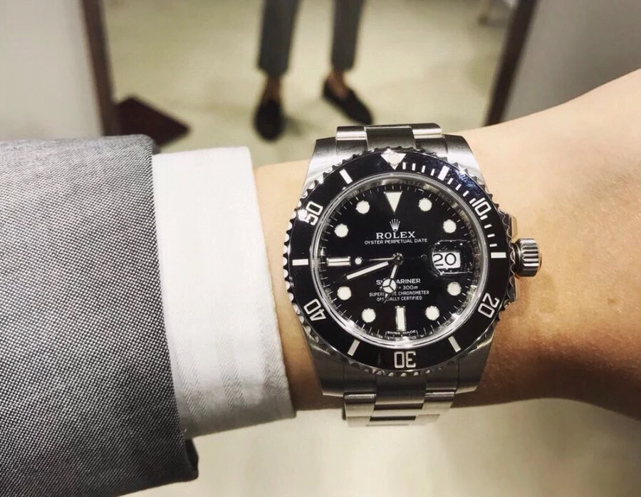 Rolex Submariner — photographed off the sweep