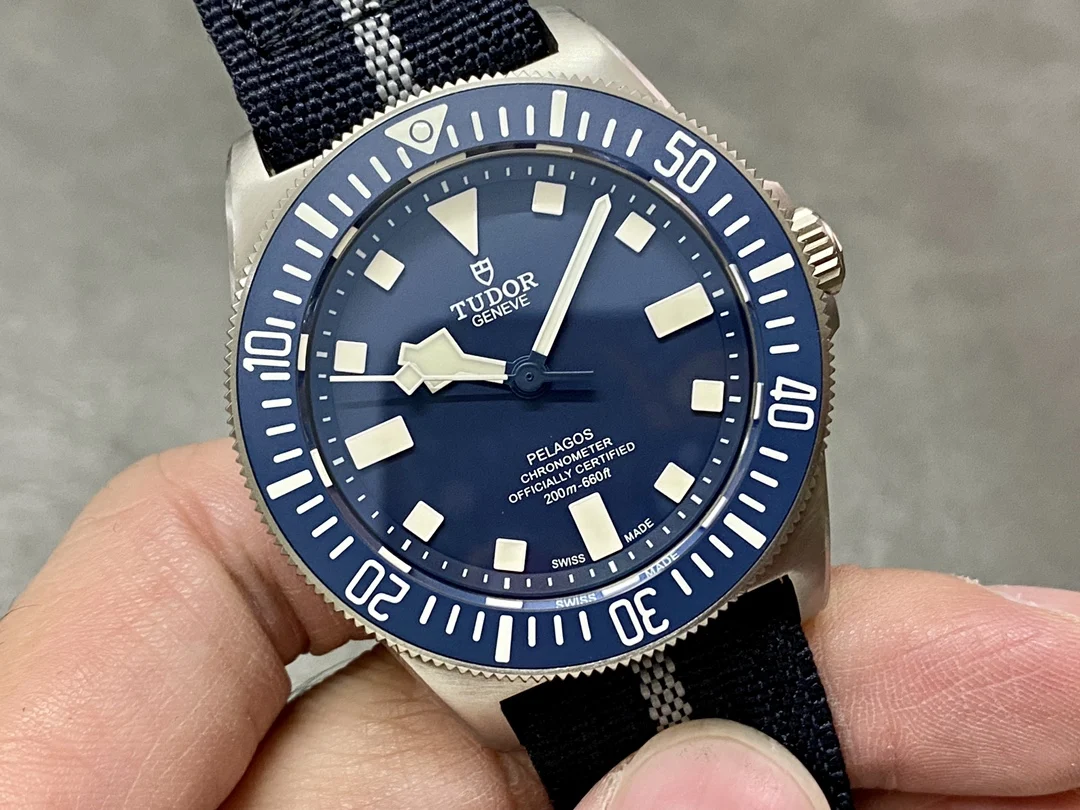 Rolex Titanium Blue Dial 42mm — photographed off the sweep