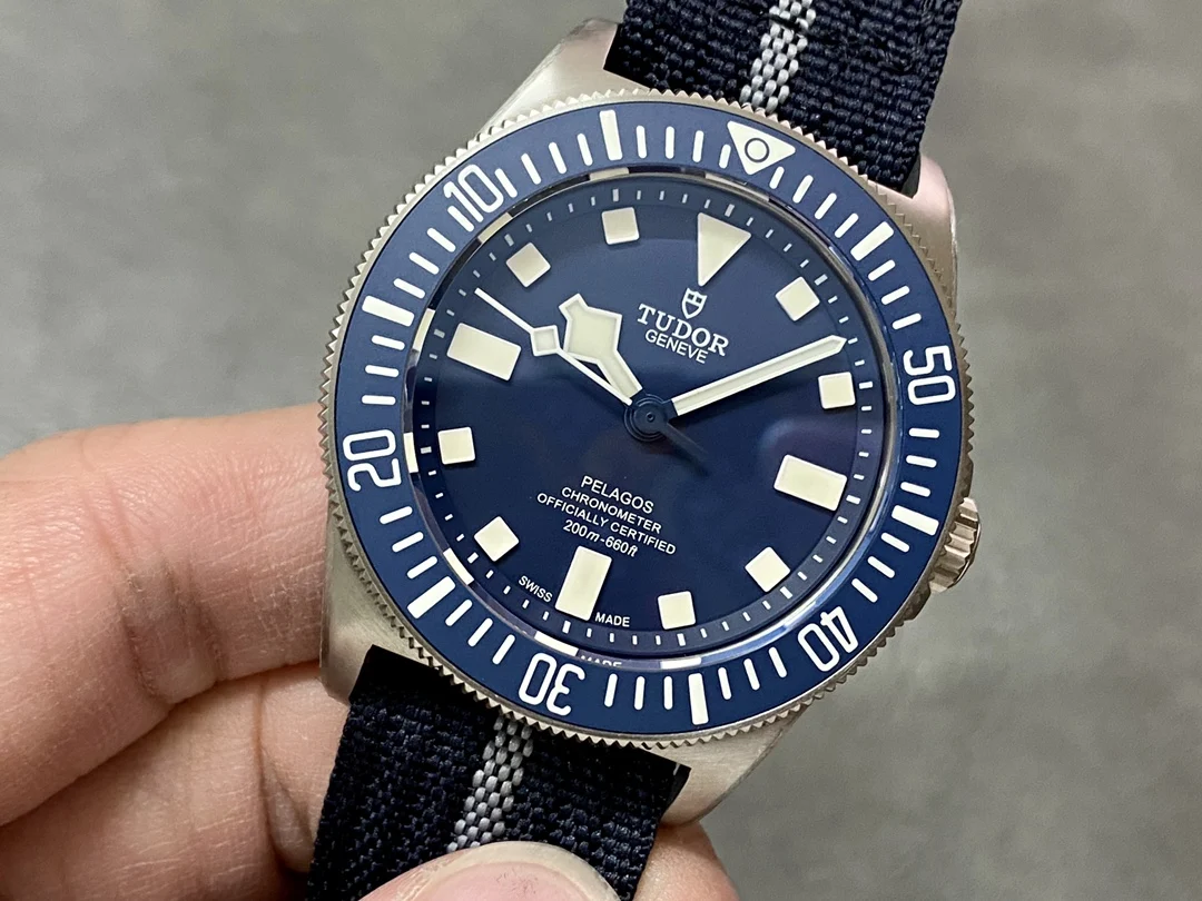 Rolex Titanium Blue Dial 42mm — photographed off the sweep