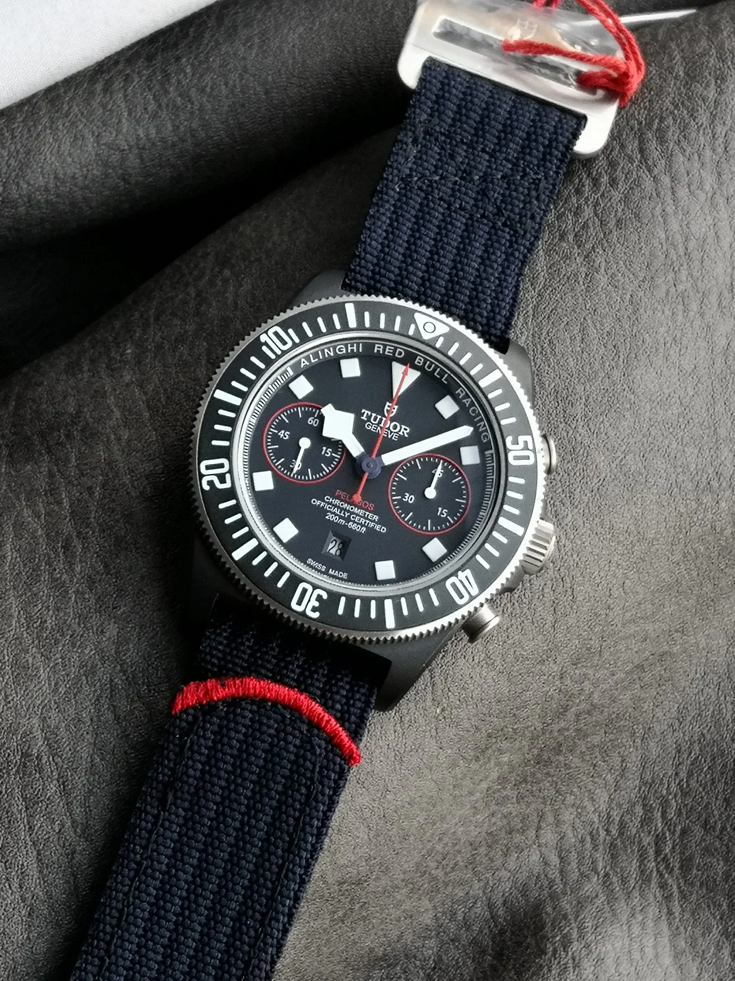 Rolex Titanium Blue Dial 43mm — photographed off the sweep