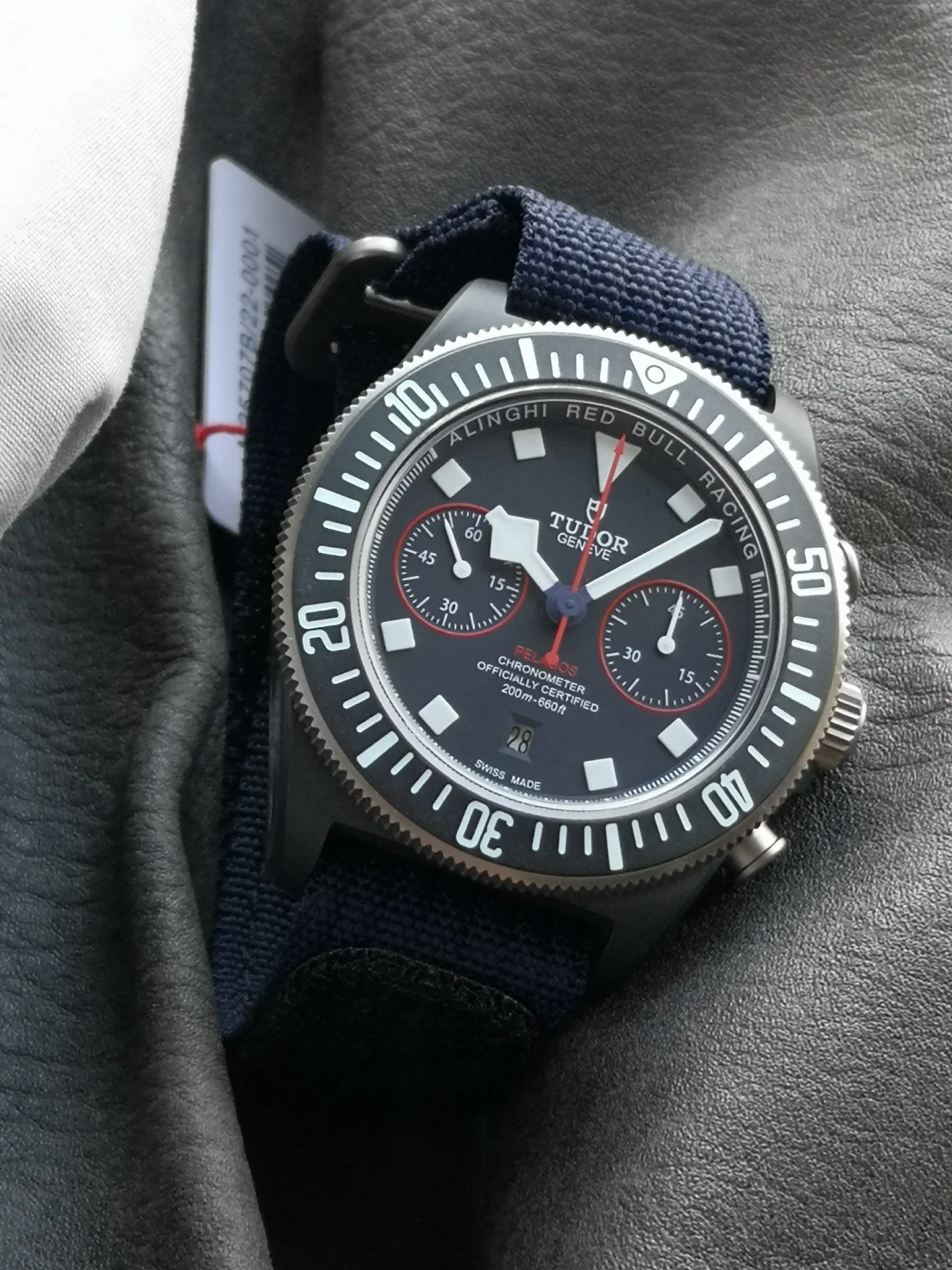 Rolex Titanium Blue Dial 43mm — photographed off the sweep