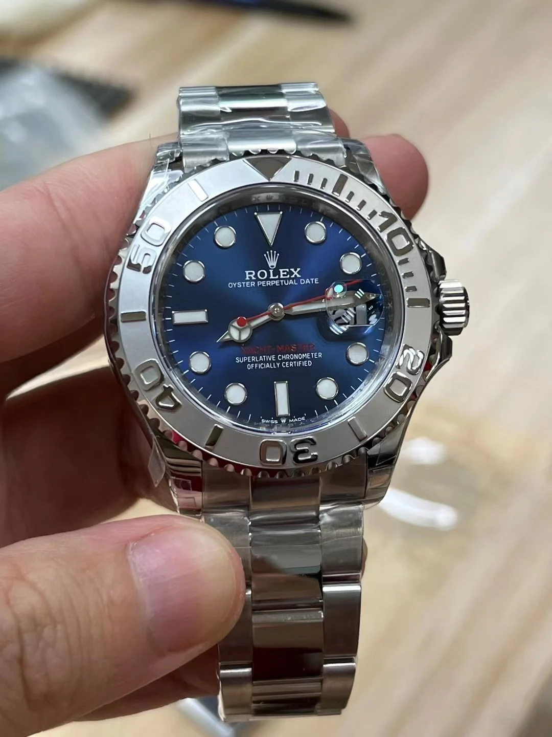 Rolex Yacht-Master — photographed off the sweep