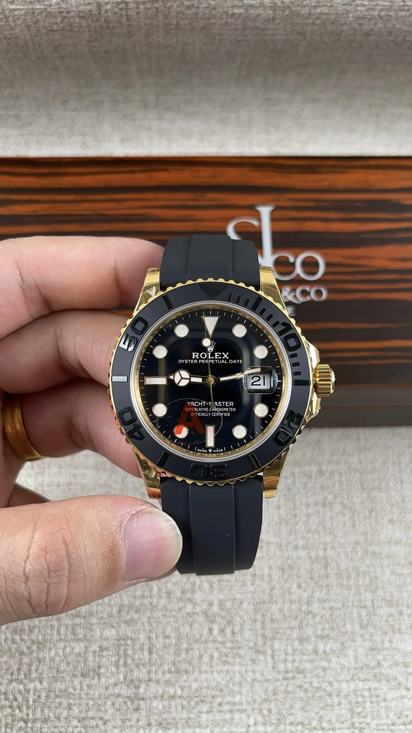 Rolex Yacht-Master — photographed off the sweep