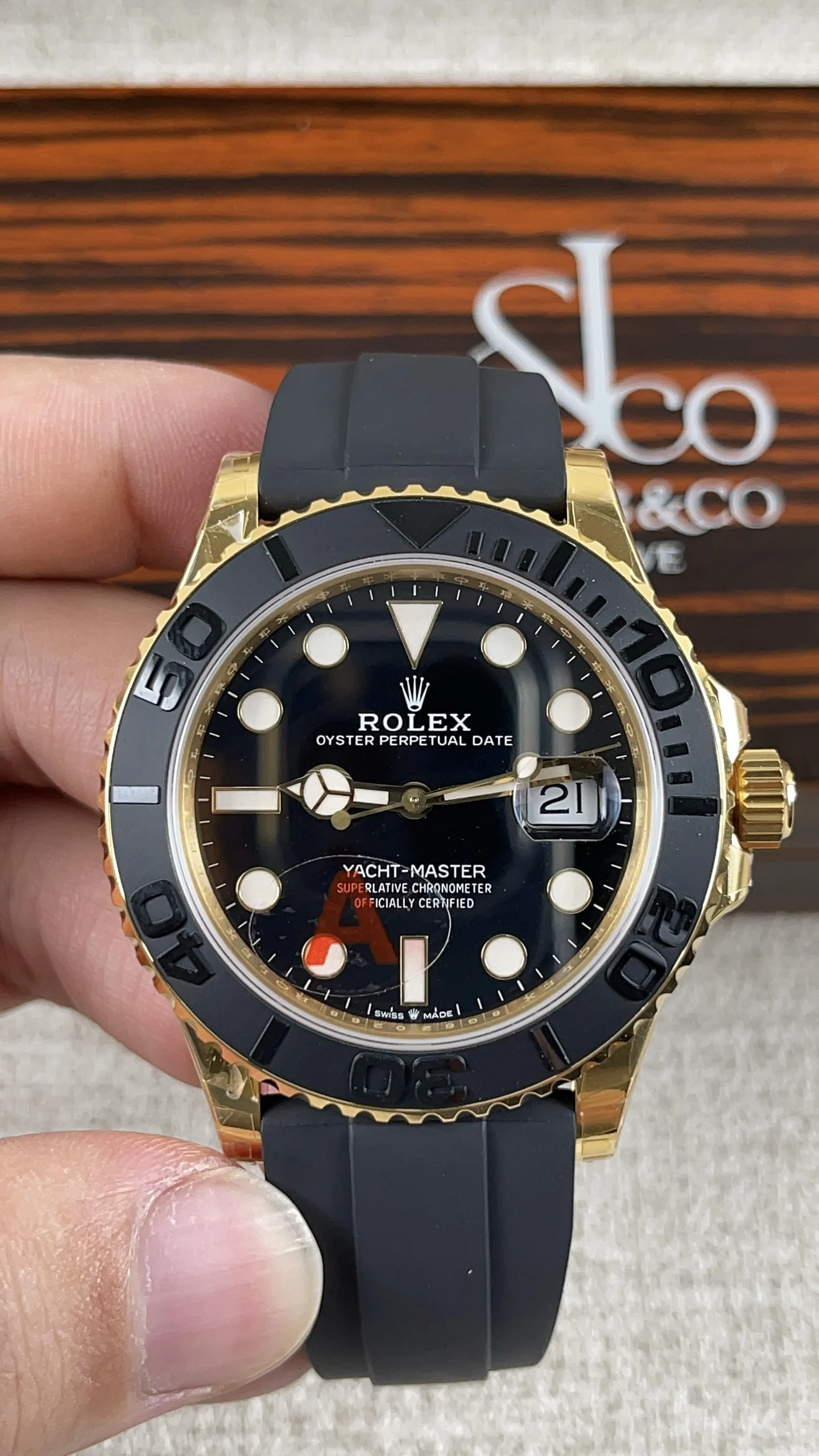 Rolex Yacht-Master — photographed off the sweep
