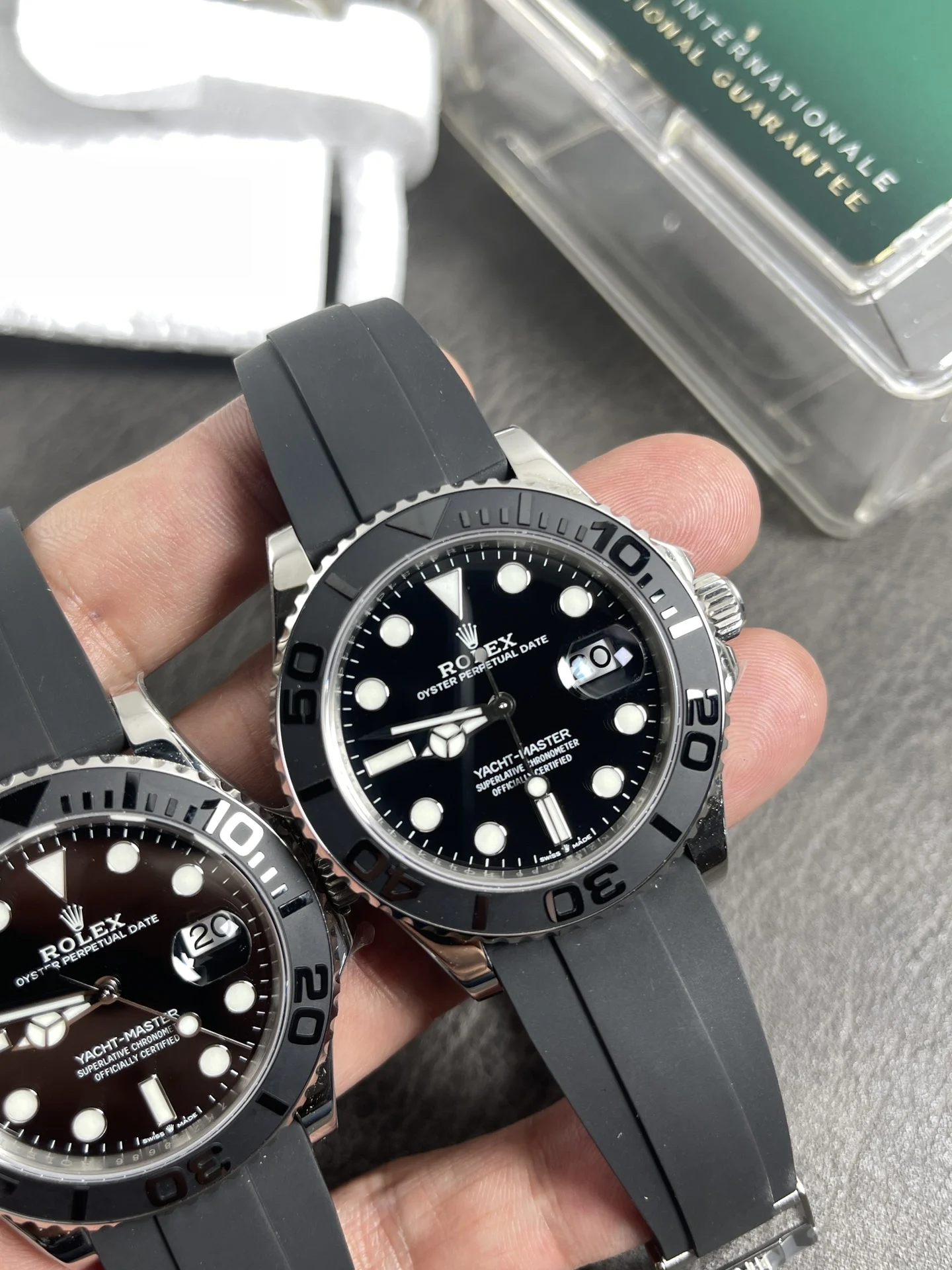 Rolex Yacht-Master 42mm — photographed off the sweep