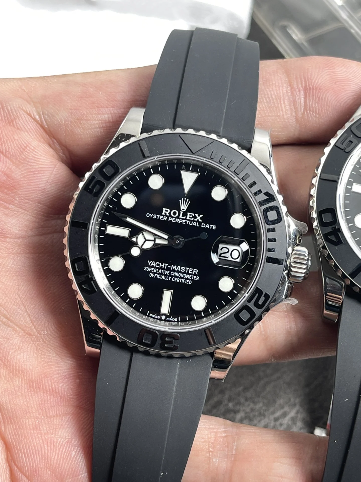 Rolex Yacht-Master 42mm — photographed off the sweep