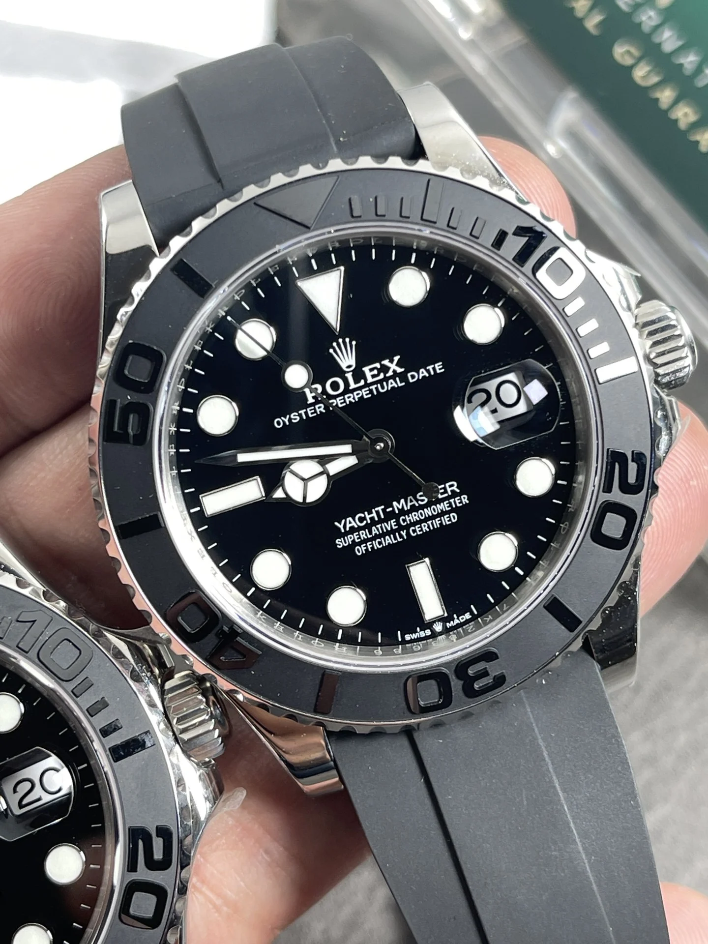 Rolex Yacht-Master 42mm — photographed off the sweep