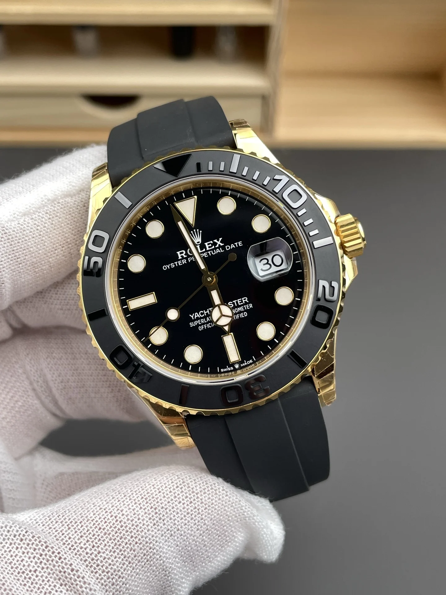 Rolex Yacht-Master 42mm — photographed off the sweep