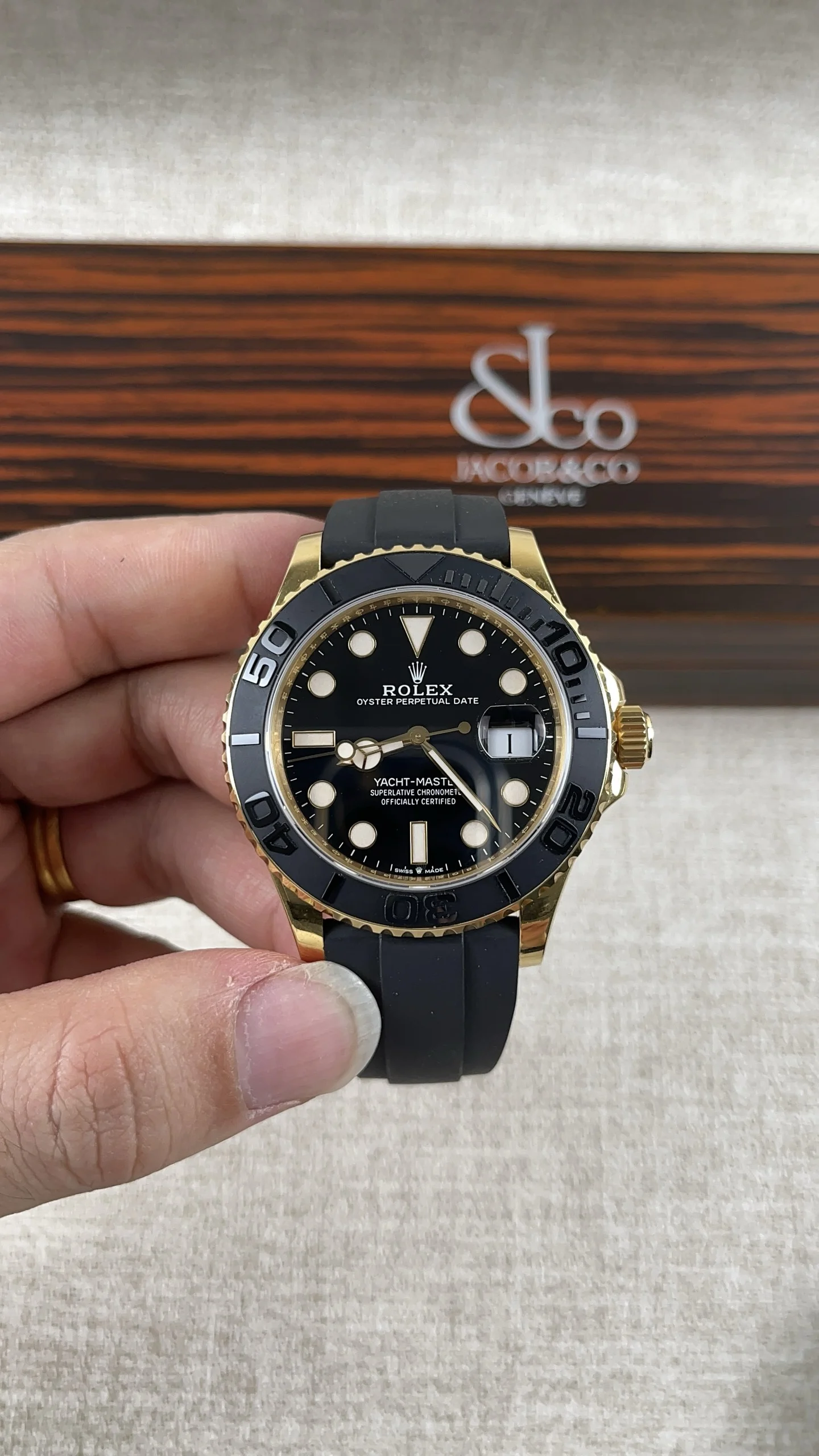 Rolex Yacht-Master — photographed off the sweep