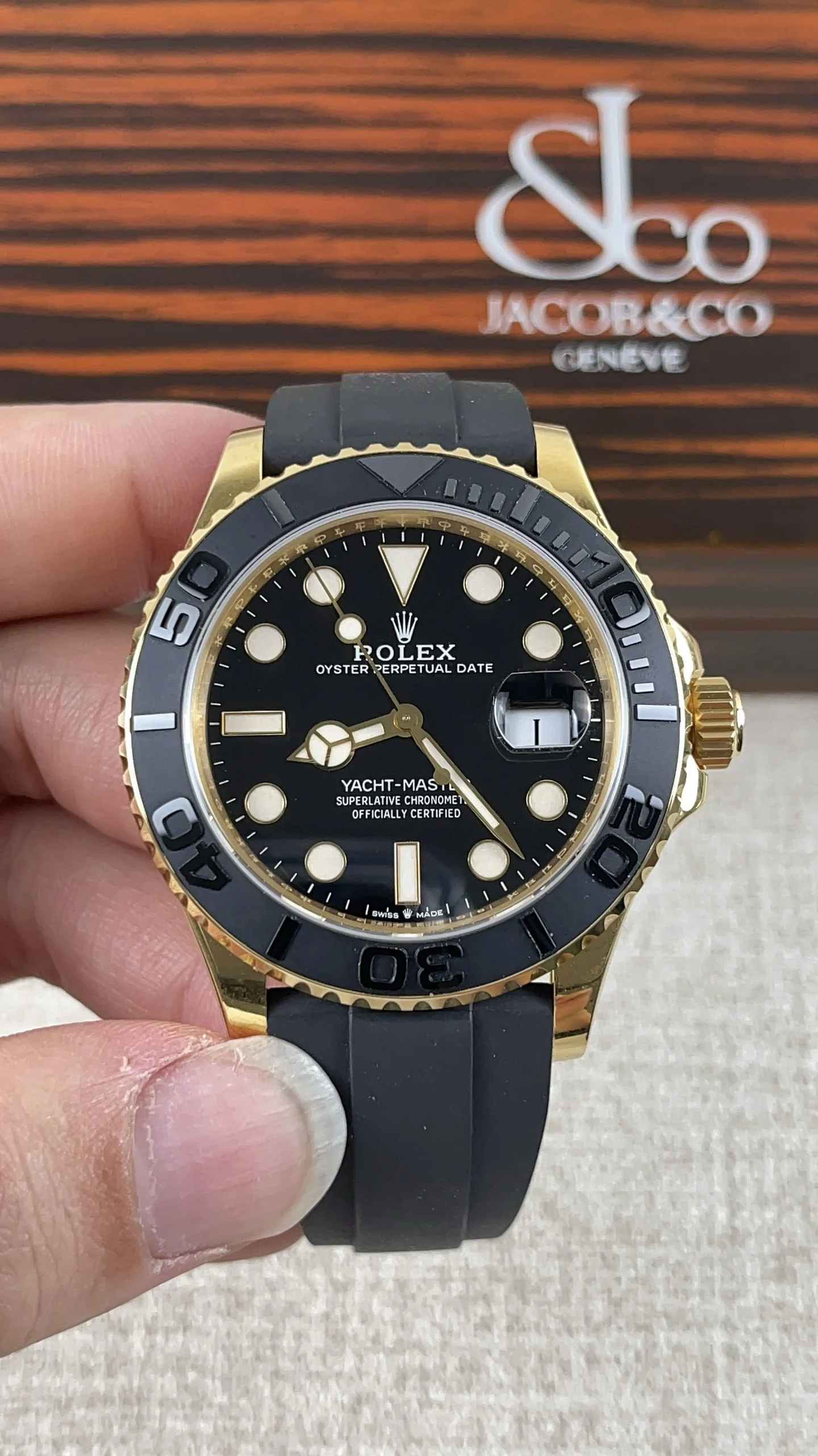 Rolex Yacht-Master — photographed off the sweep