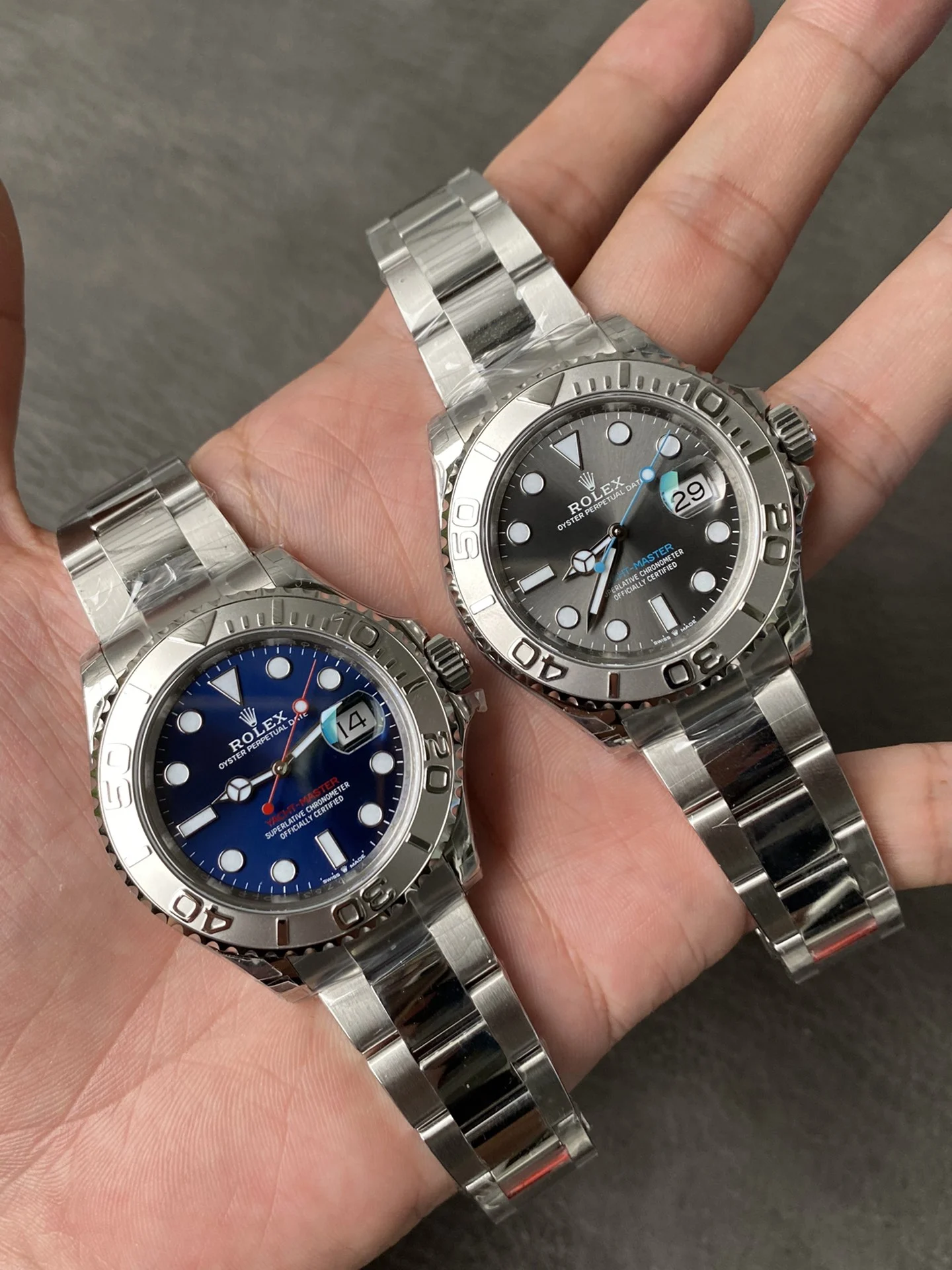 Rolex Yacht-Master Blue Dial — photographed off the sweep