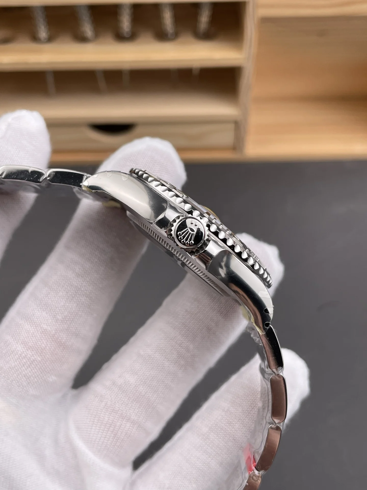 Rolex Yacht-Master Blue Dial 40mm — photographed off the sweep