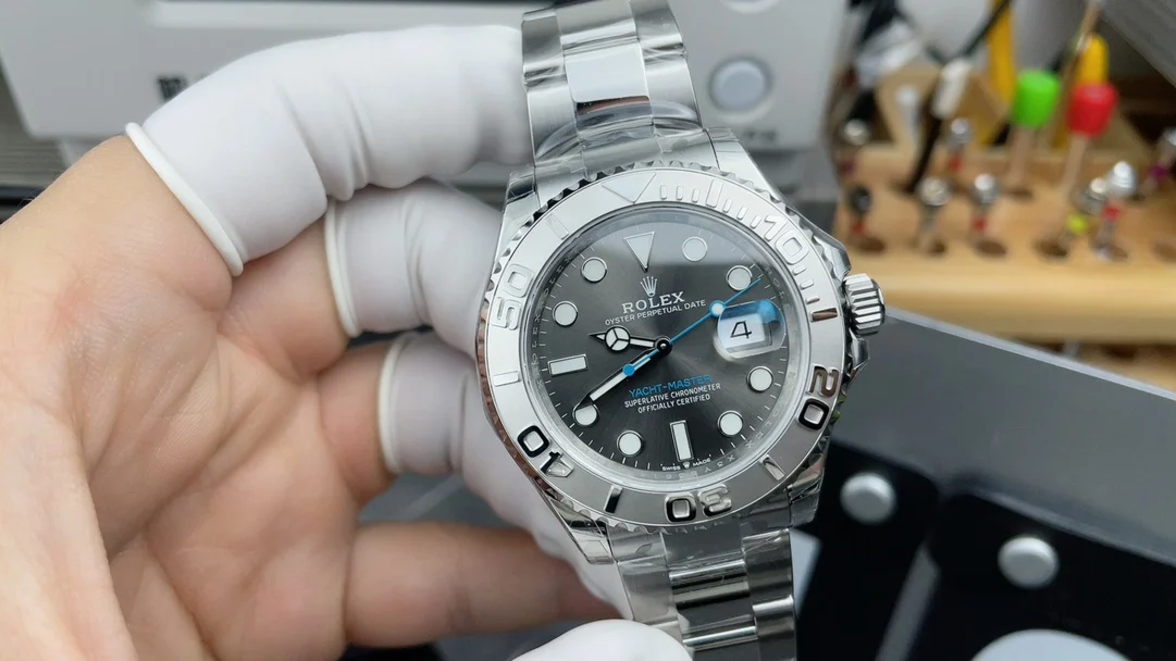 Rolex Yacht-Master Grey Dial — photographed off the sweep