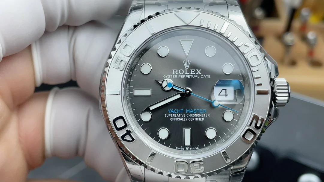 Rolex Yacht-Master Grey Dial — photographed off the sweep