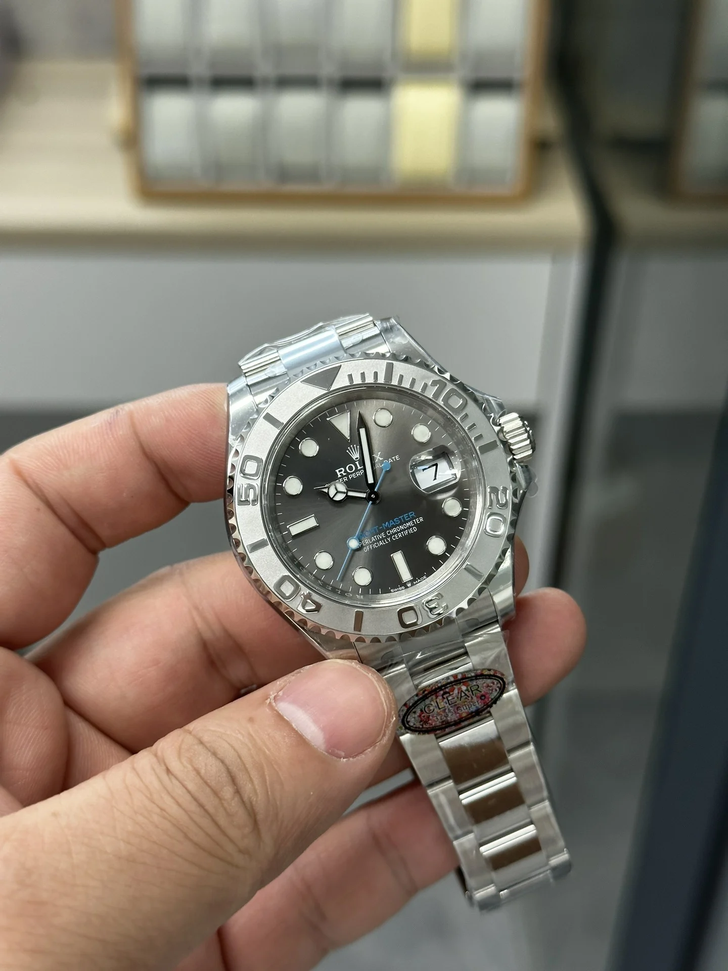 Rolex Yacht-Master Grey Dial — photographed off the sweep