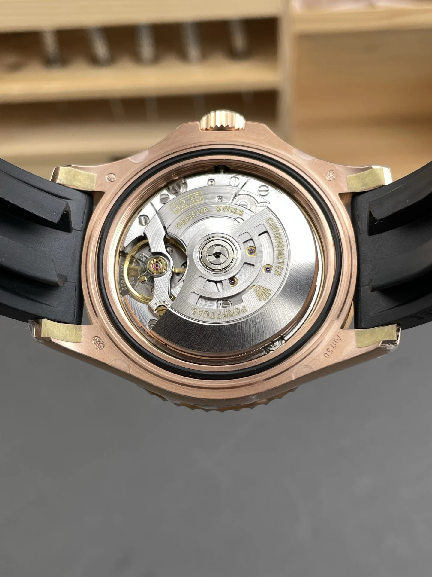 Rolex Yacht-Master Rose Gold 116655 — photographed off the sweep