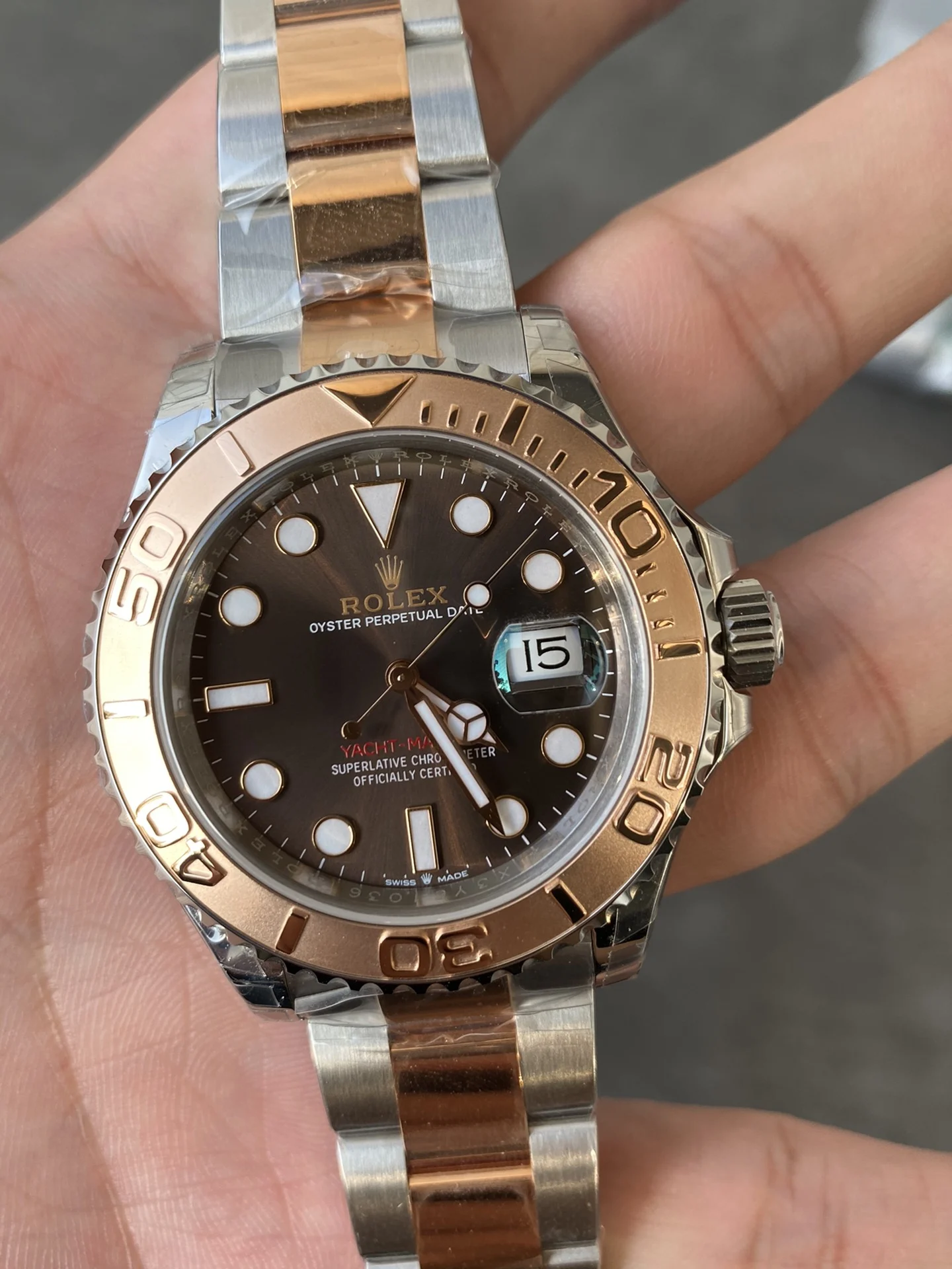 Rolex Yacht-Master Rose Gold — photographed off the sweep