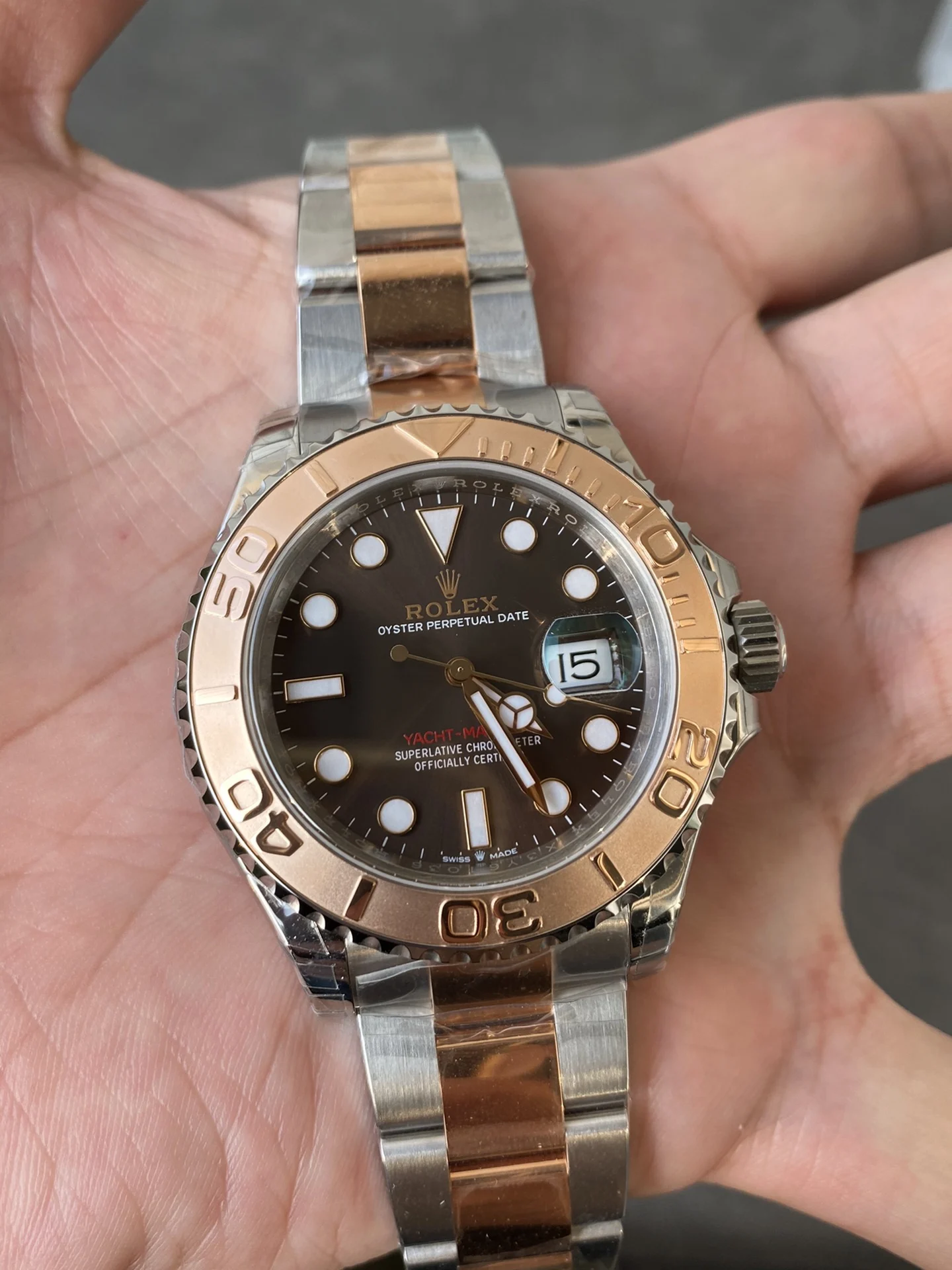 Rolex Yacht-Master Rose Gold — photographed off the sweep