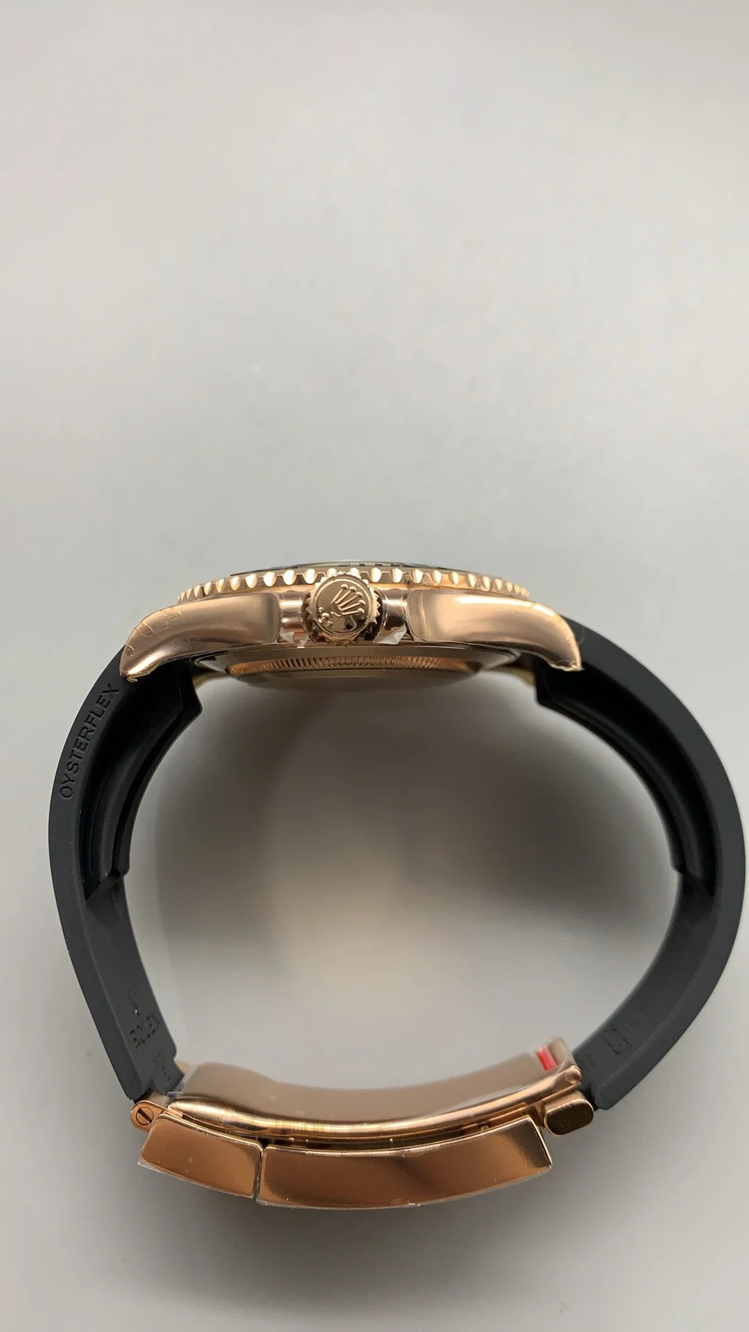 Rolex Yacht-Master Rose Gold 40mm — photographed off the sweep